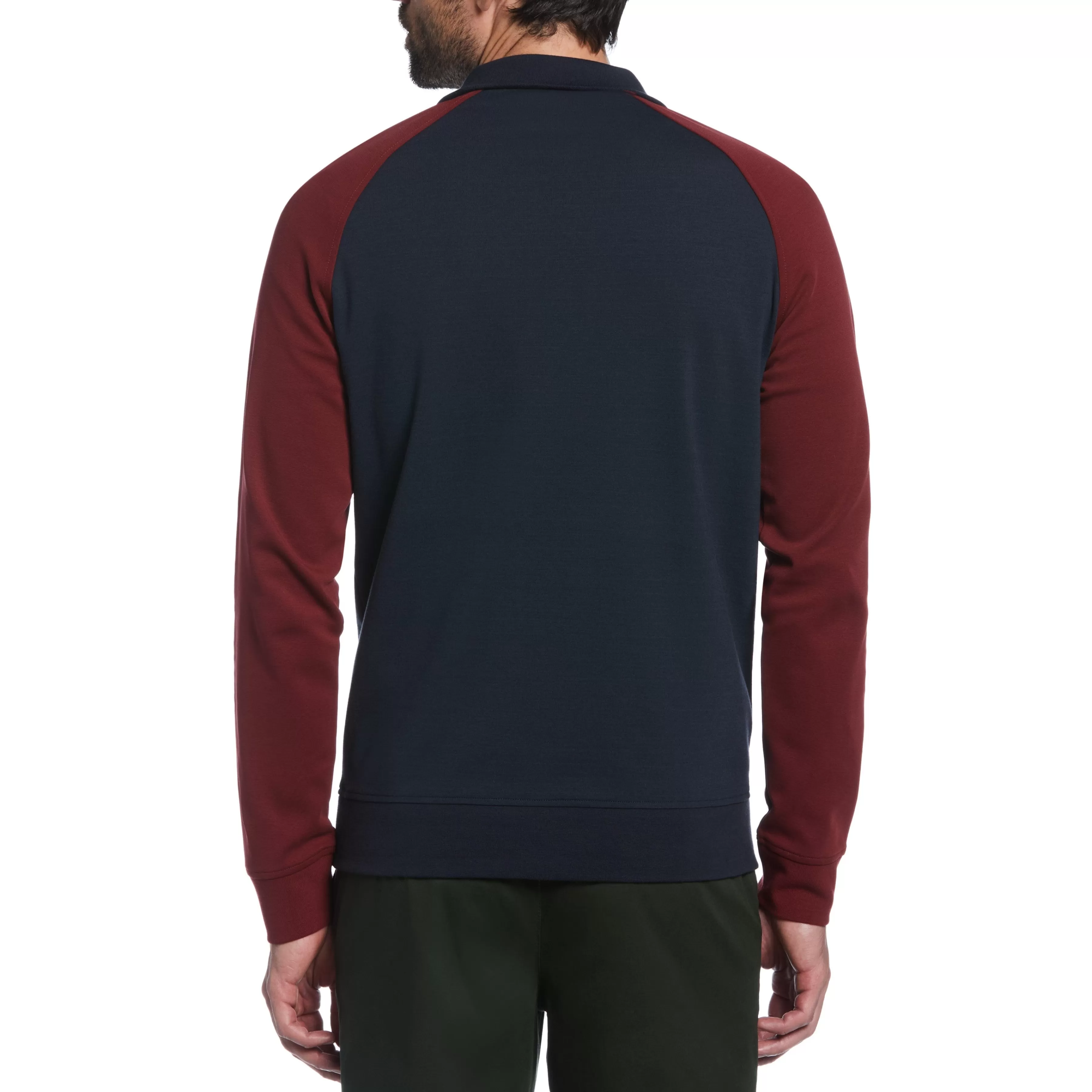 Cheap 1/4 Zip Color Block Jacket Men Jackets & Vests