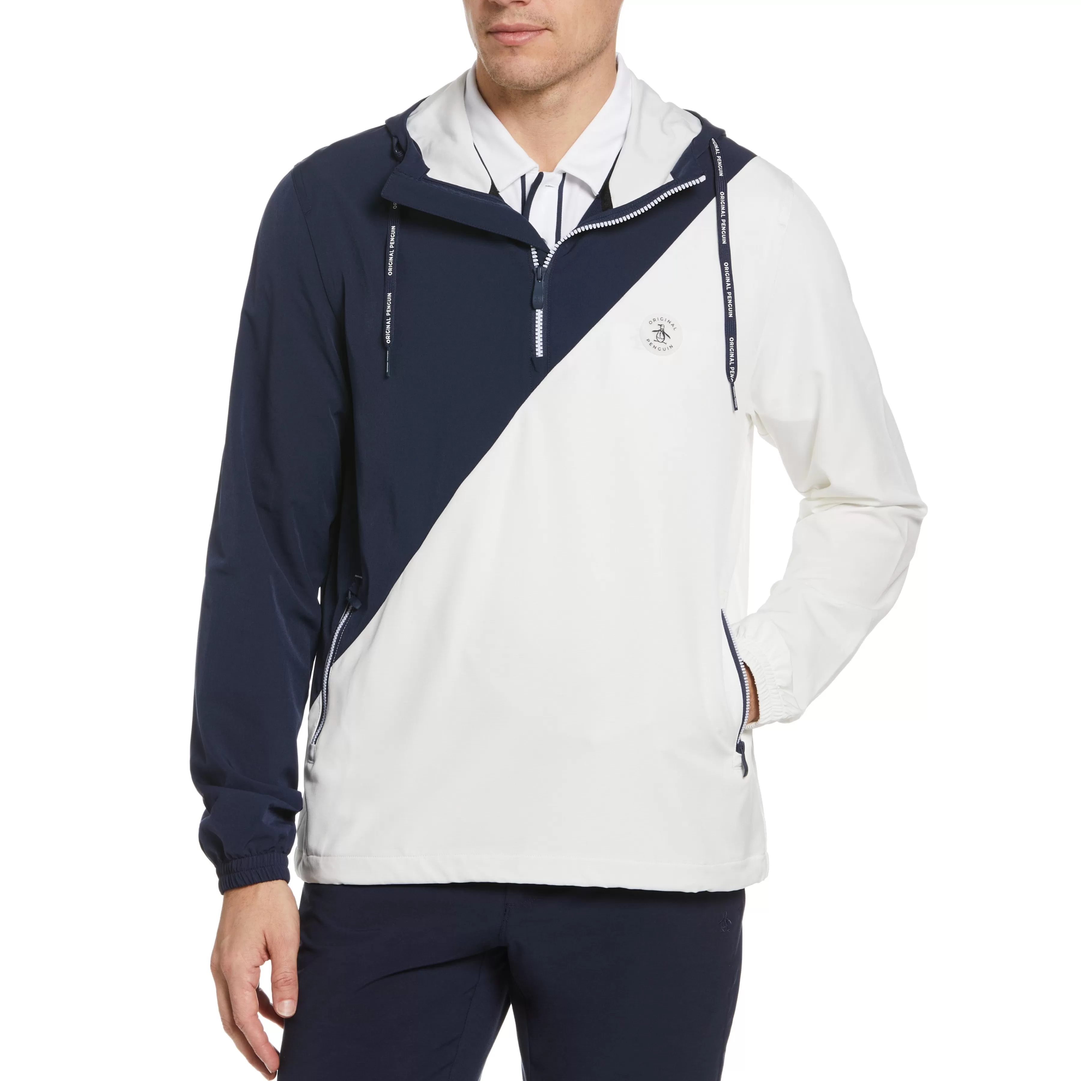 Outlet 1/4 Zip Heritage Color Block Golf Jacket Men Jackets & Vests