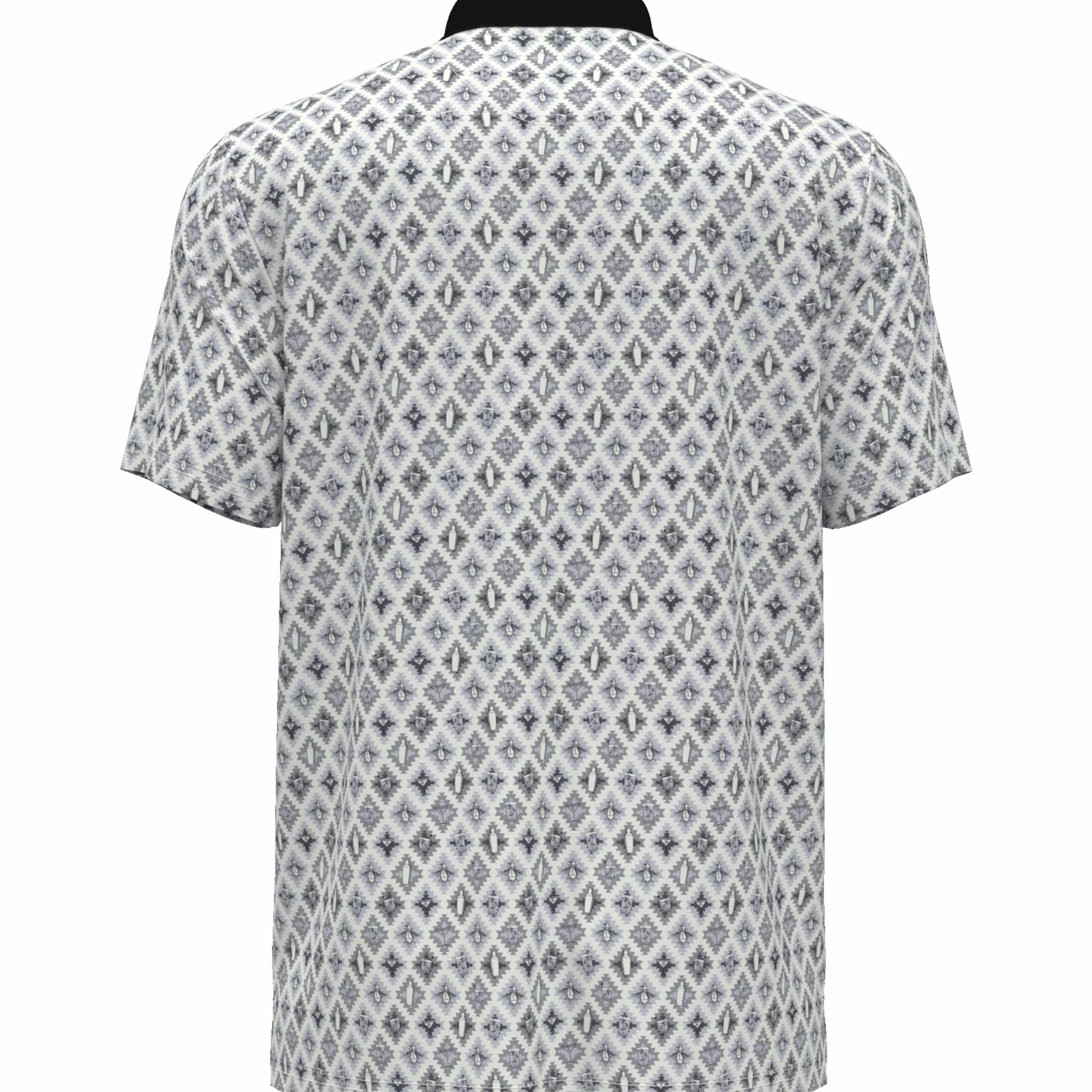 Fashion All Over Atomic Cocktail Print Golf Polo Men Polos