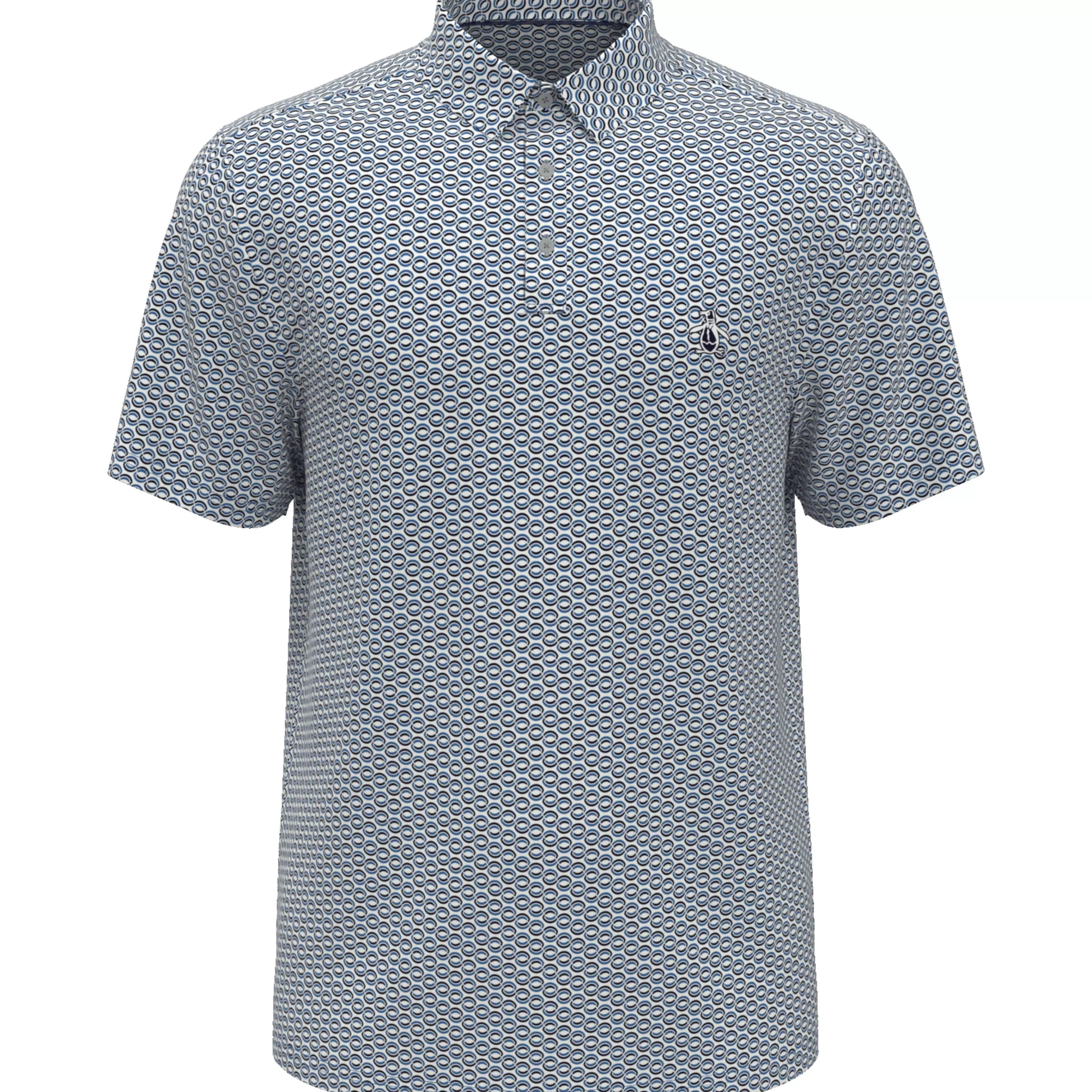 Clearance All Over Heritage Geo Print Golf Polo Men Polos