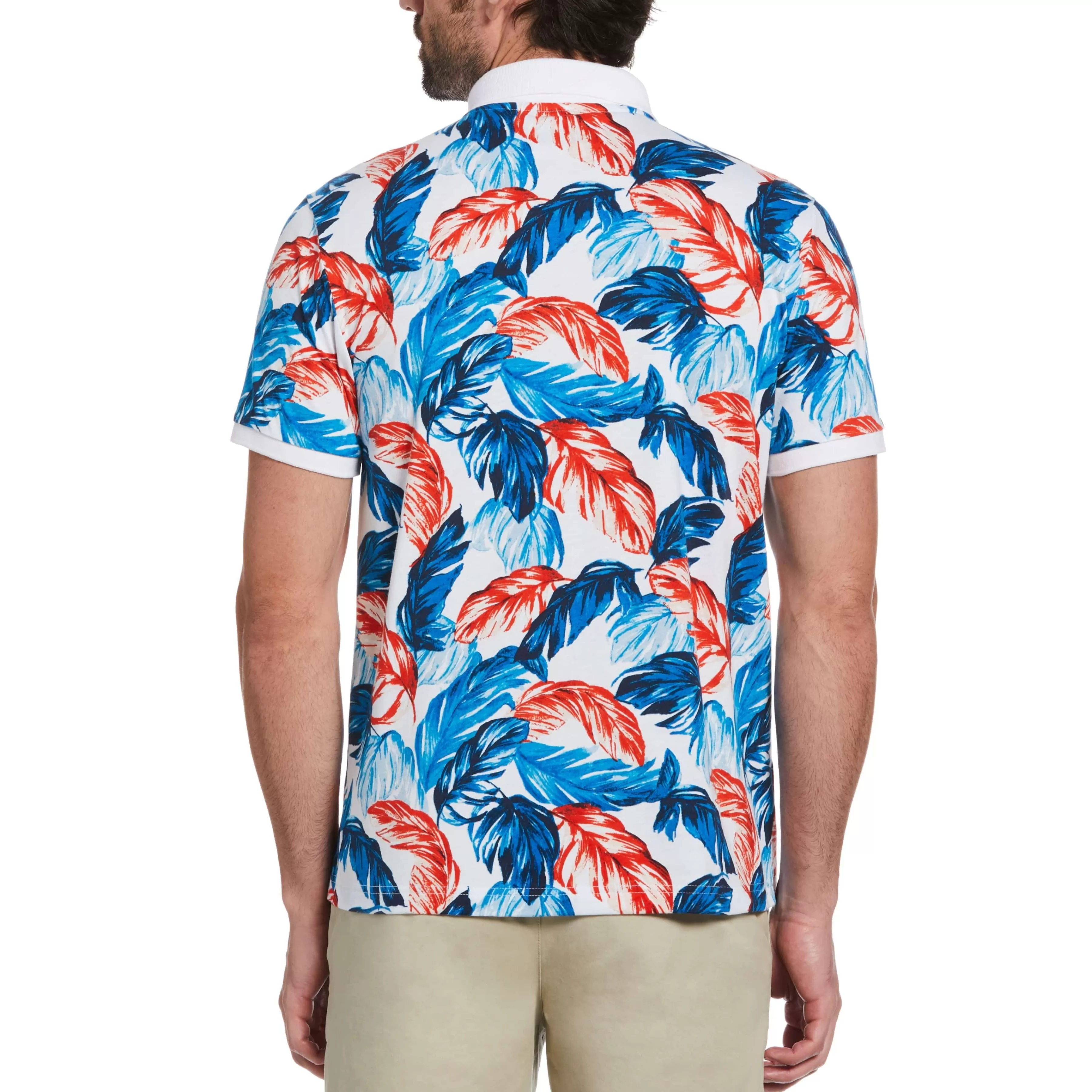Store All Over Leaves Print Polo Men Polos
