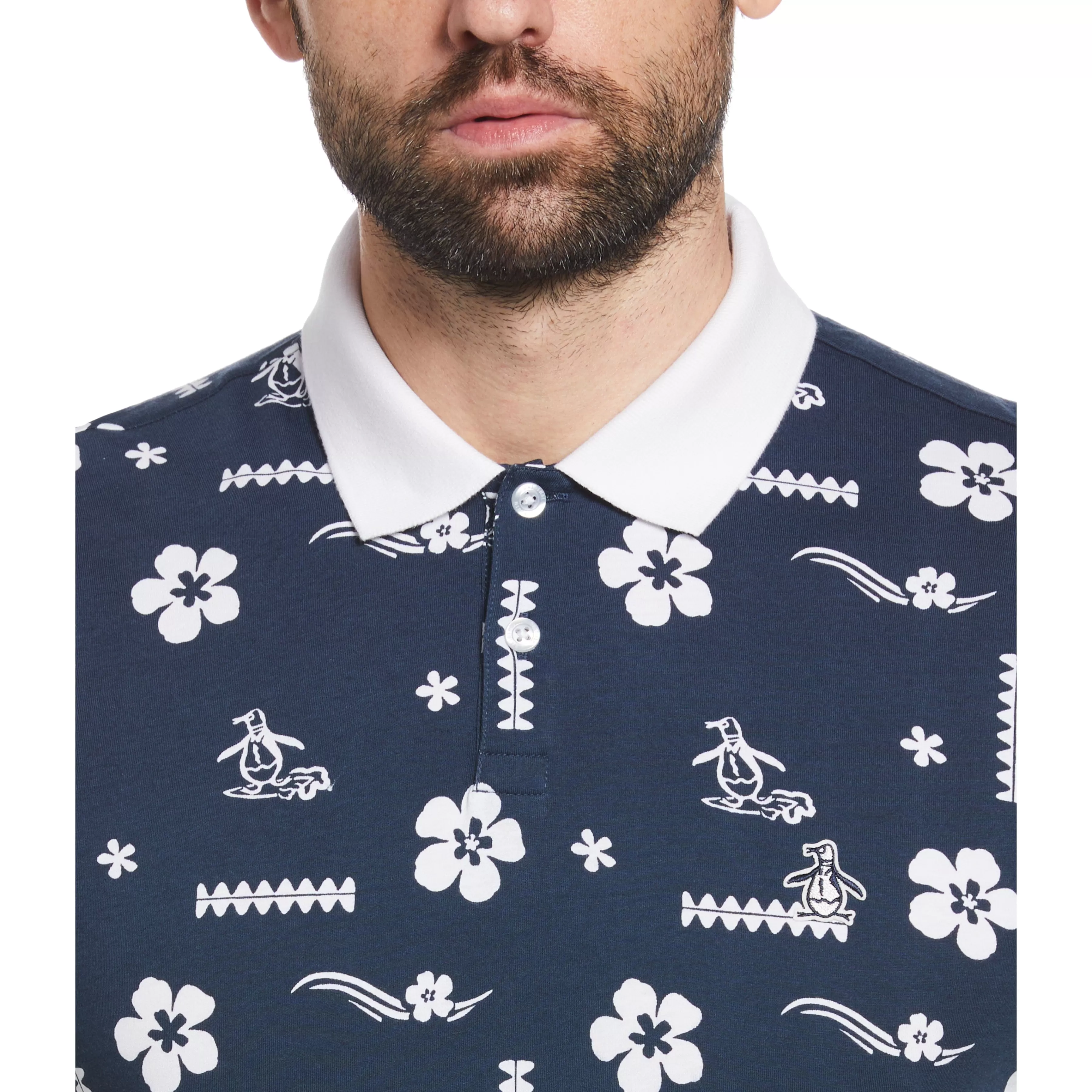 Fashion All Over Simple Floral Pete Polo Men Polos