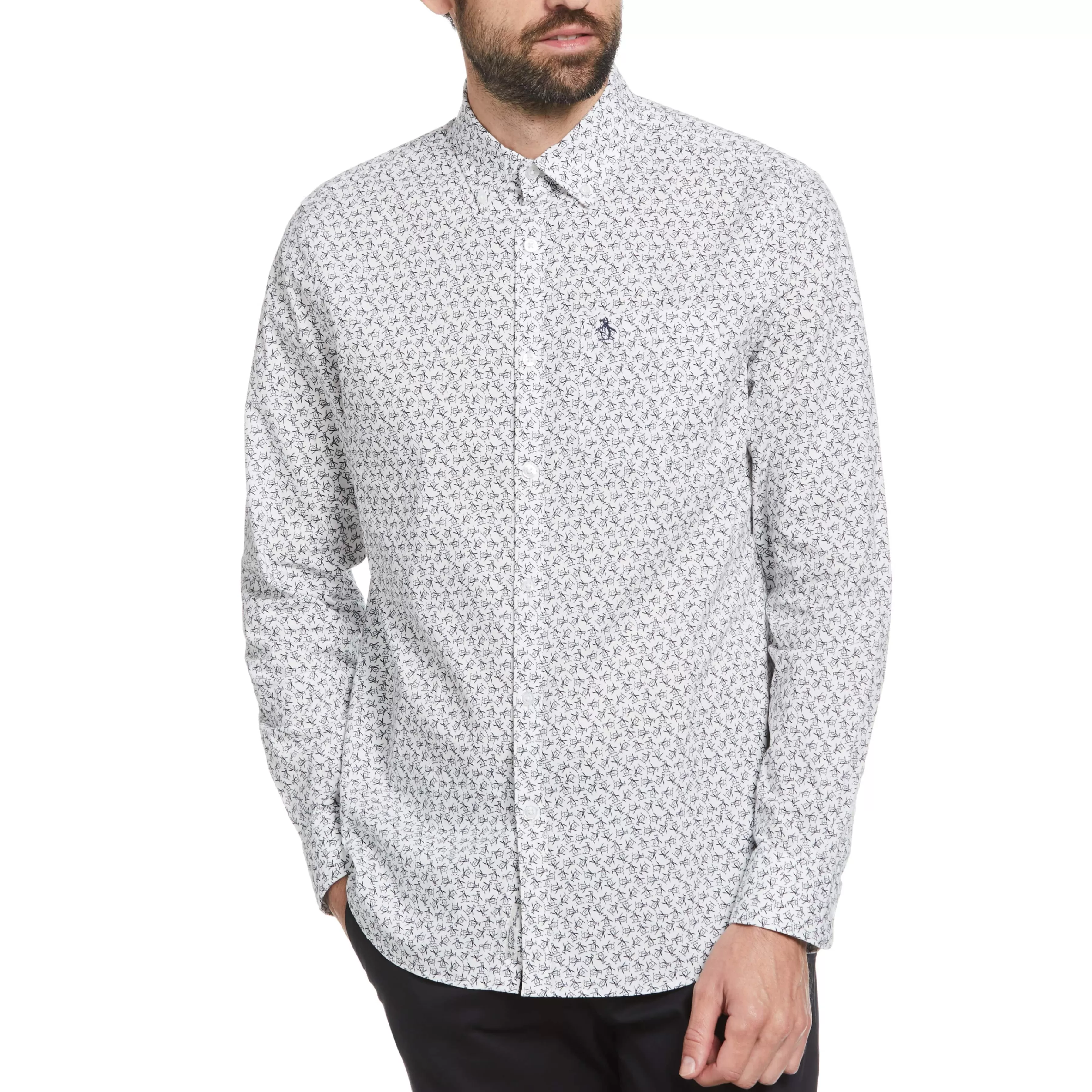 Cheap All Over Tumble Pete Print Shirt Men Shirts
