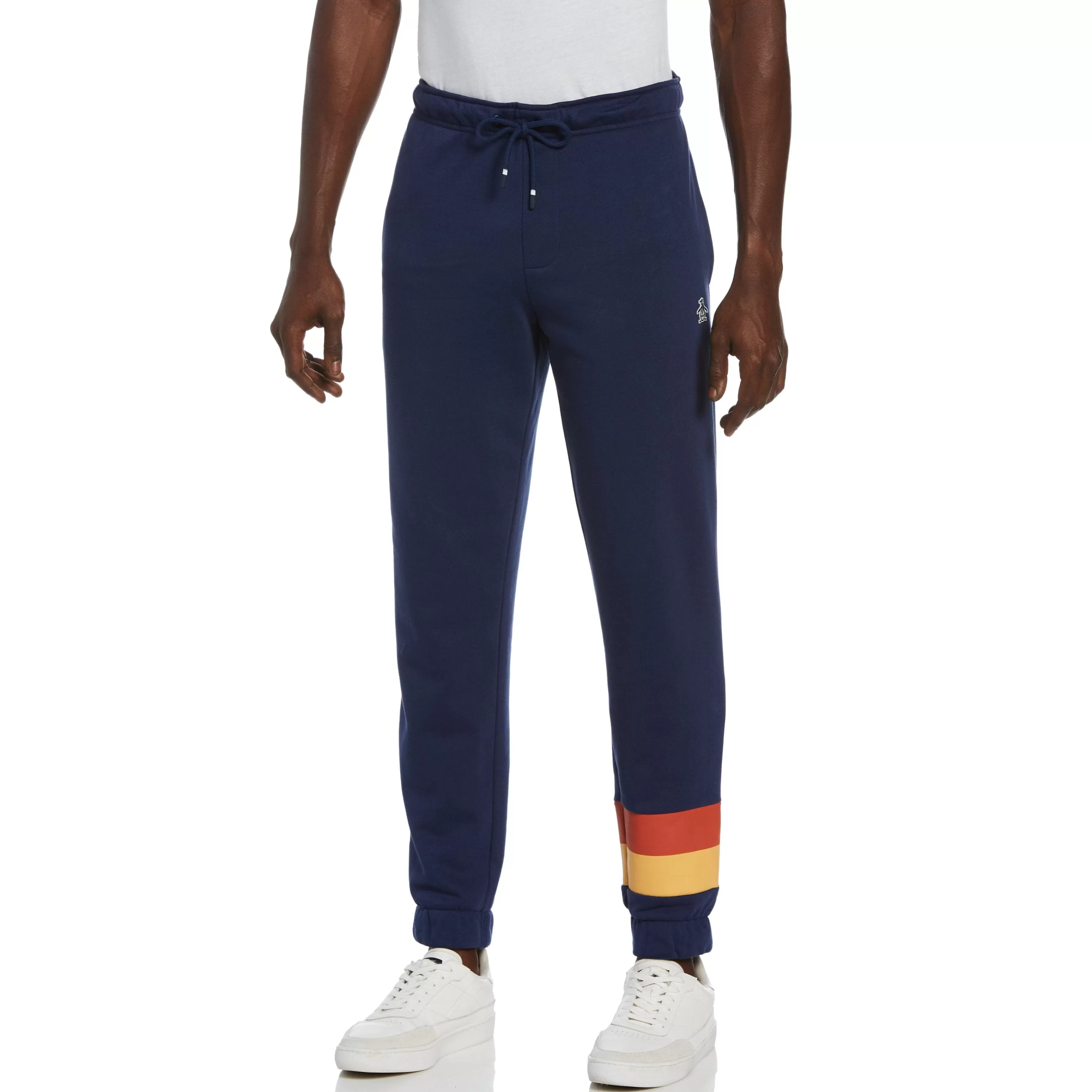 Cheap Ankle Stripe Fleece Jogger Men Pants