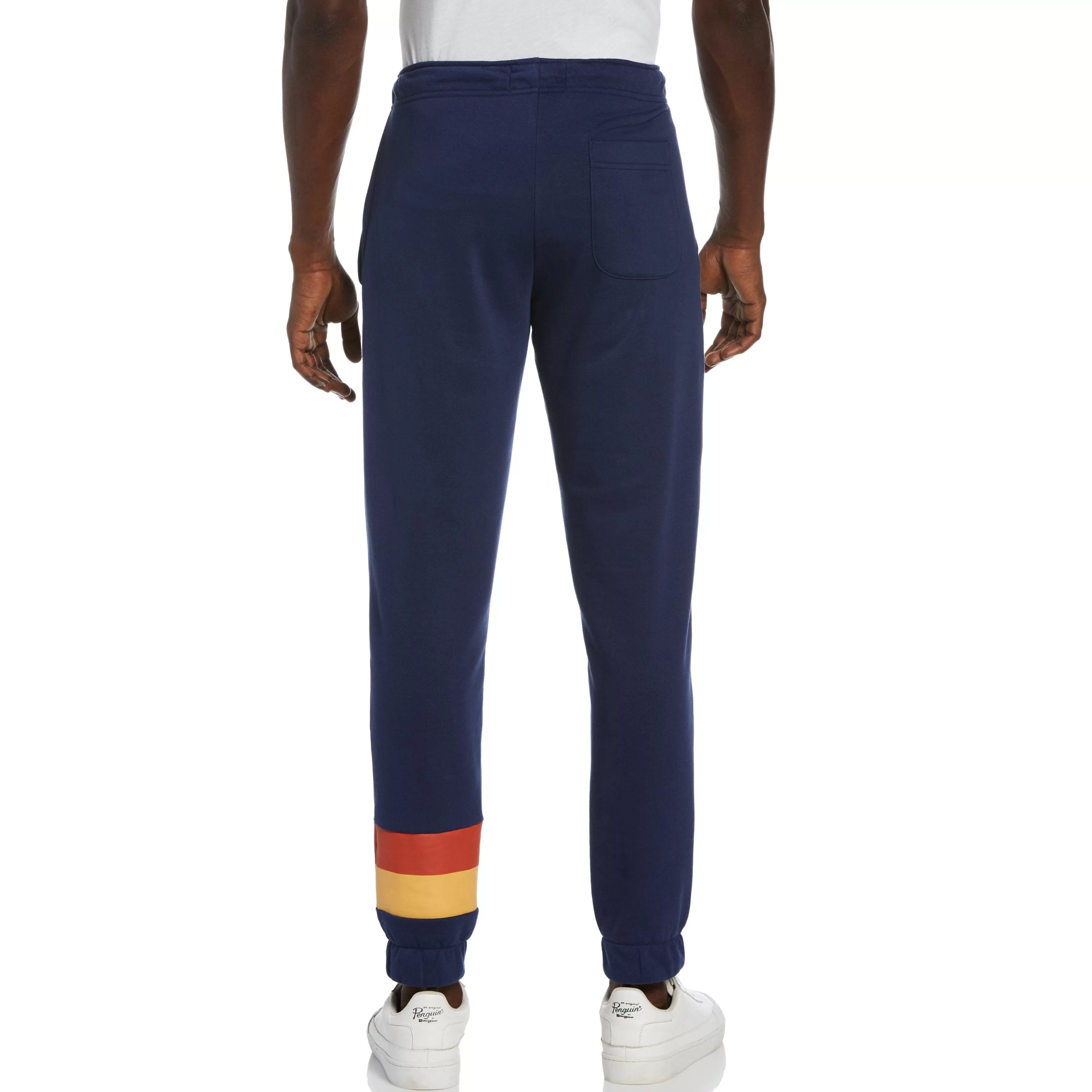 Cheap Ankle Stripe Fleece Jogger Men Pants