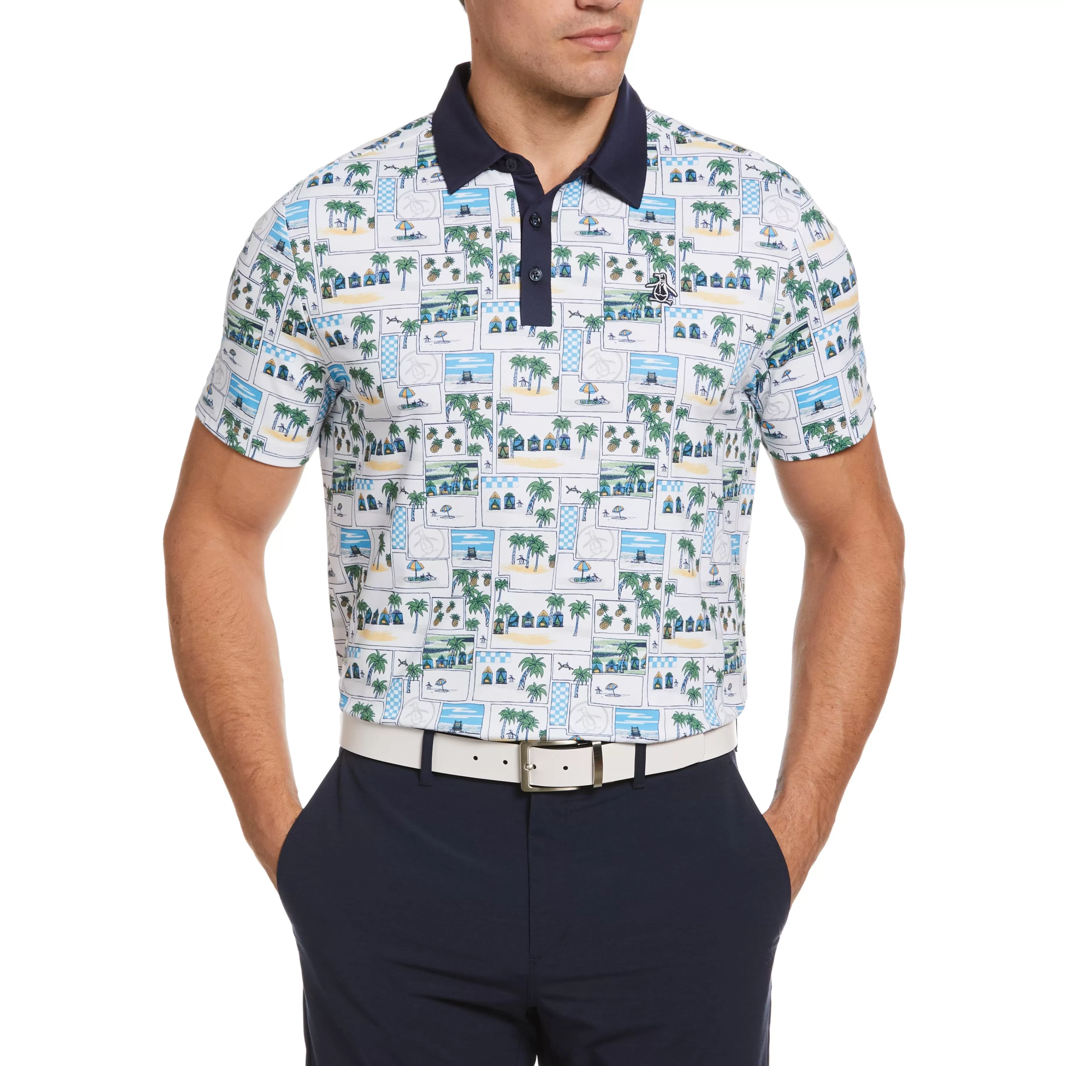 Best Beach Club Print Golf Polo Men Polos