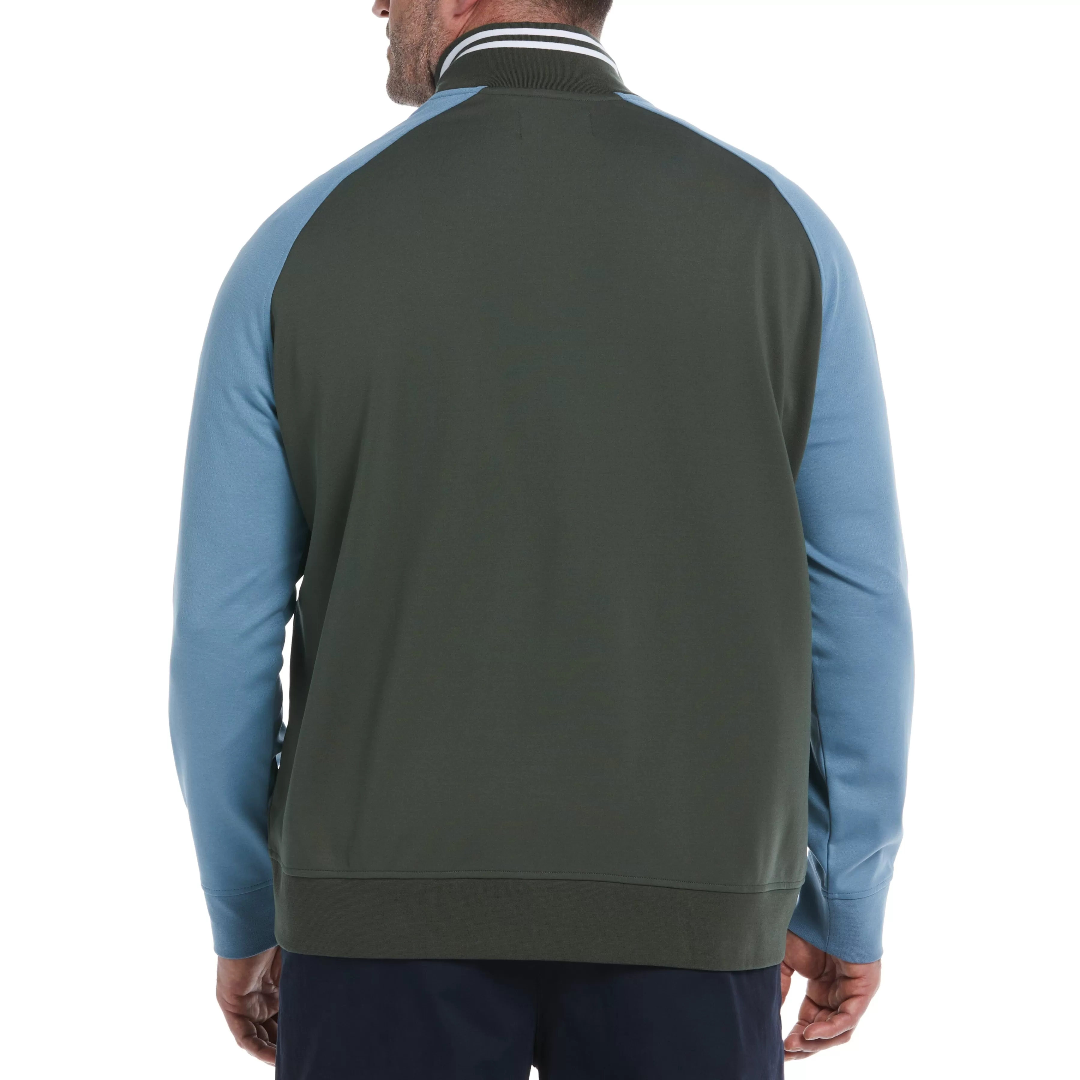 Fashion Big & Tall 1/4 Zip Color Block Jacket Men Jackets & Vests