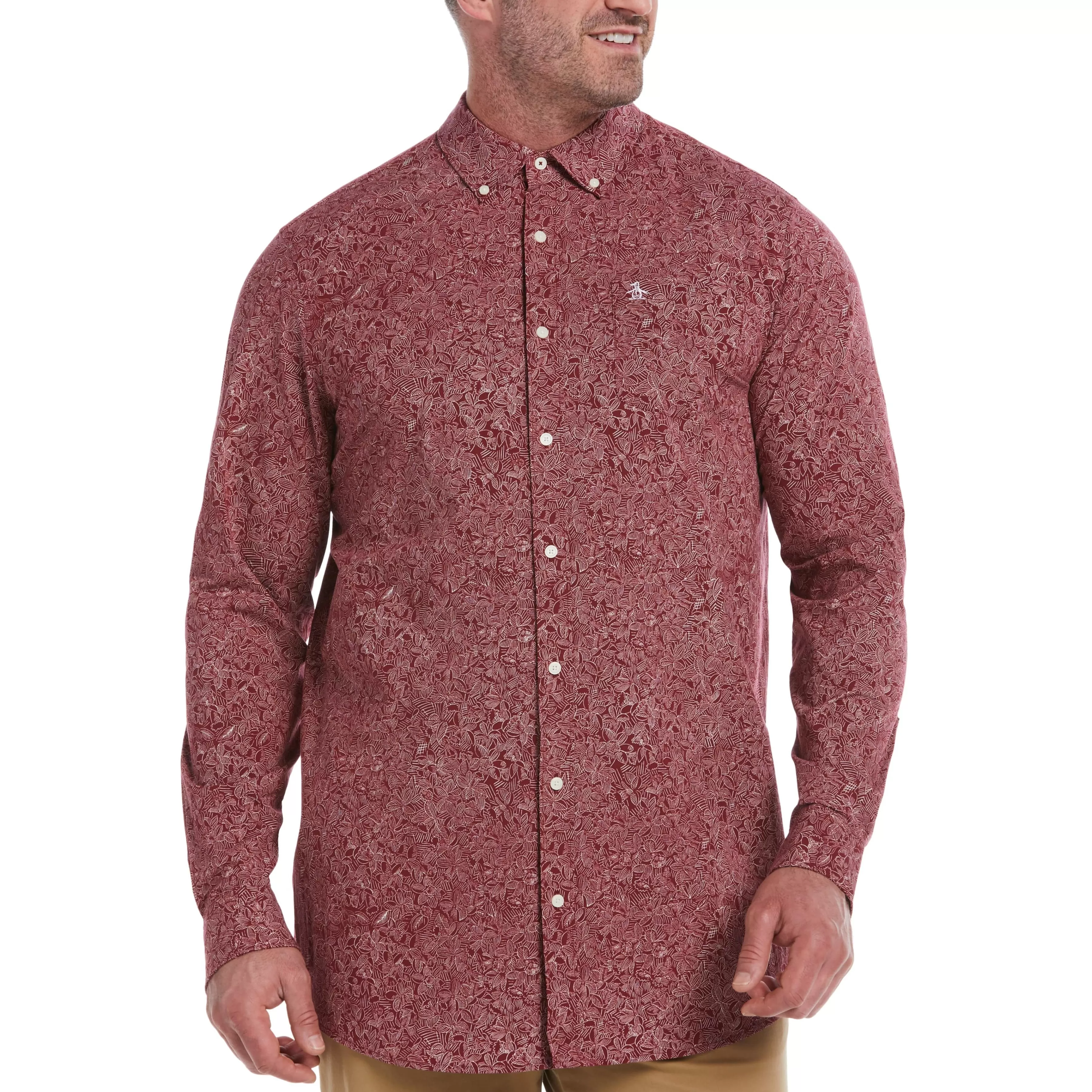 Best Sale Big & Tall Ecovero™ Woven Poplin Stretch Shirt Men Shirts