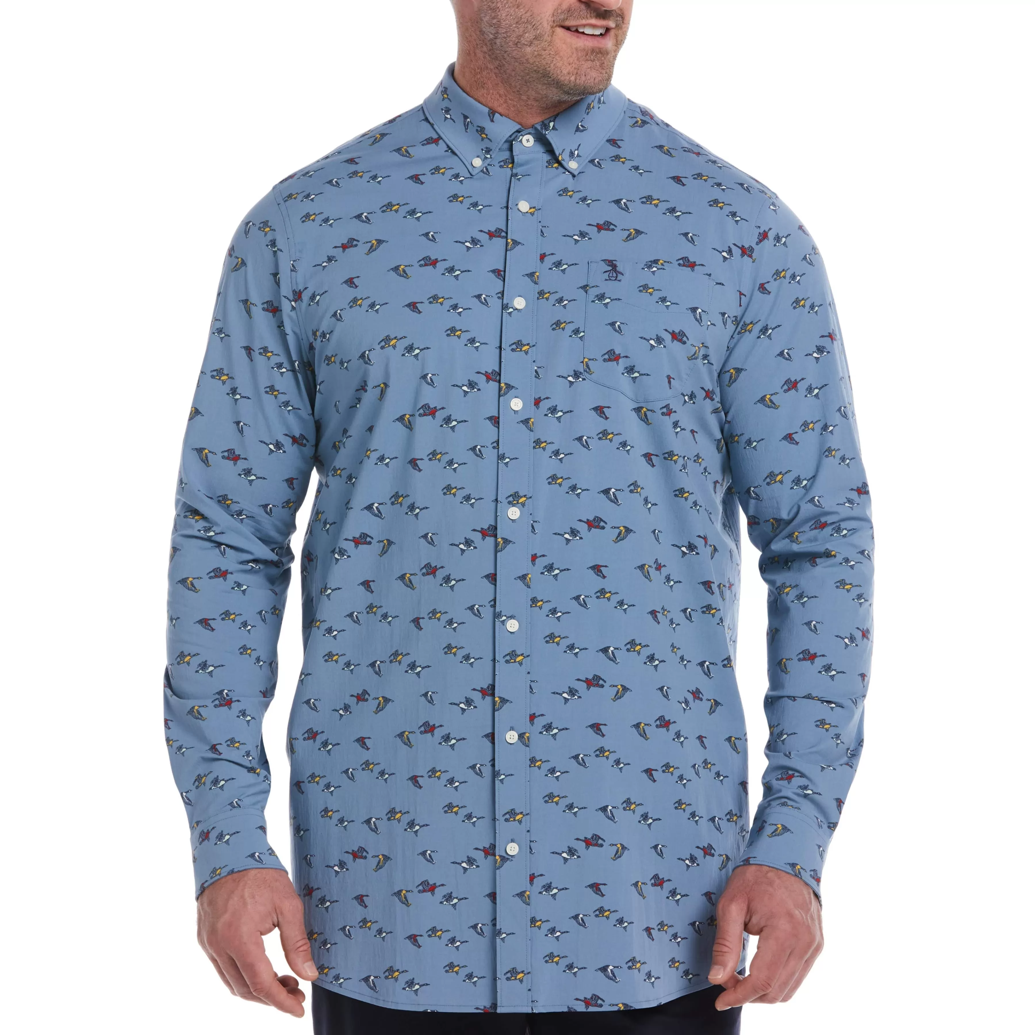 Store Big & Tall Ecovero™ Woven Poplin Stretch Shirt Men Shirts