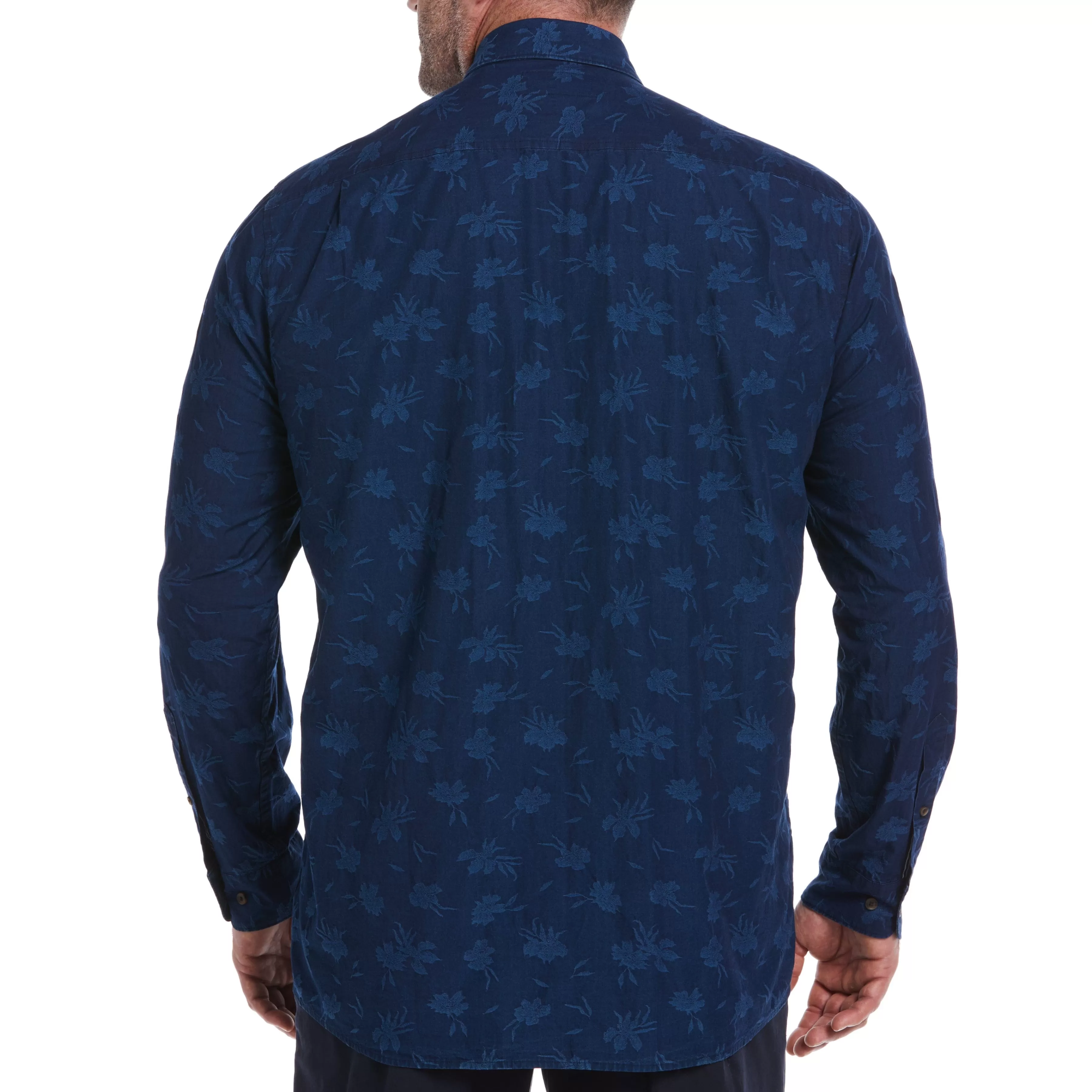 Fashion Big & Tall Jacquard Denim Shirt Men Shirts