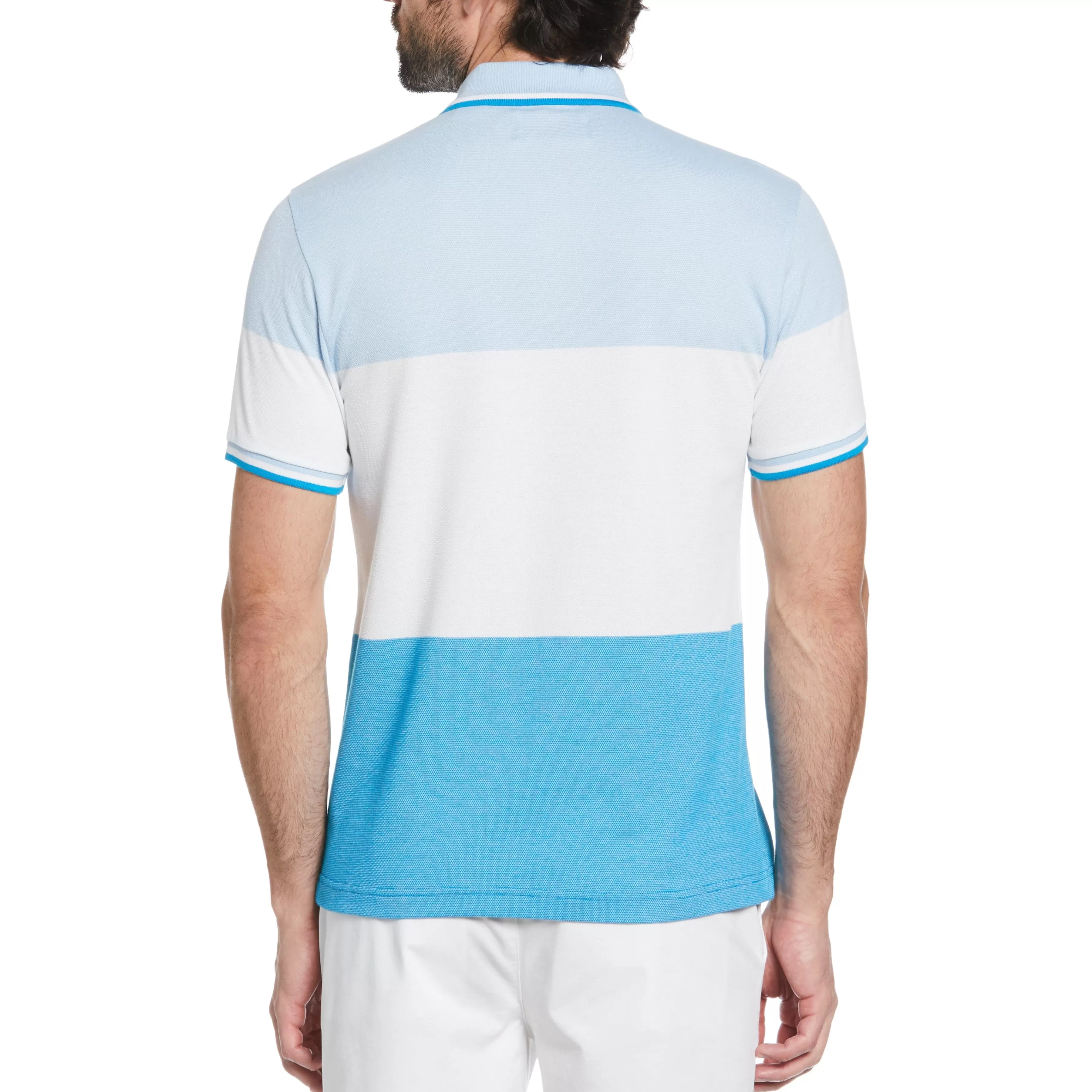 Cheap Birdseye Color Block Polo Men Polos