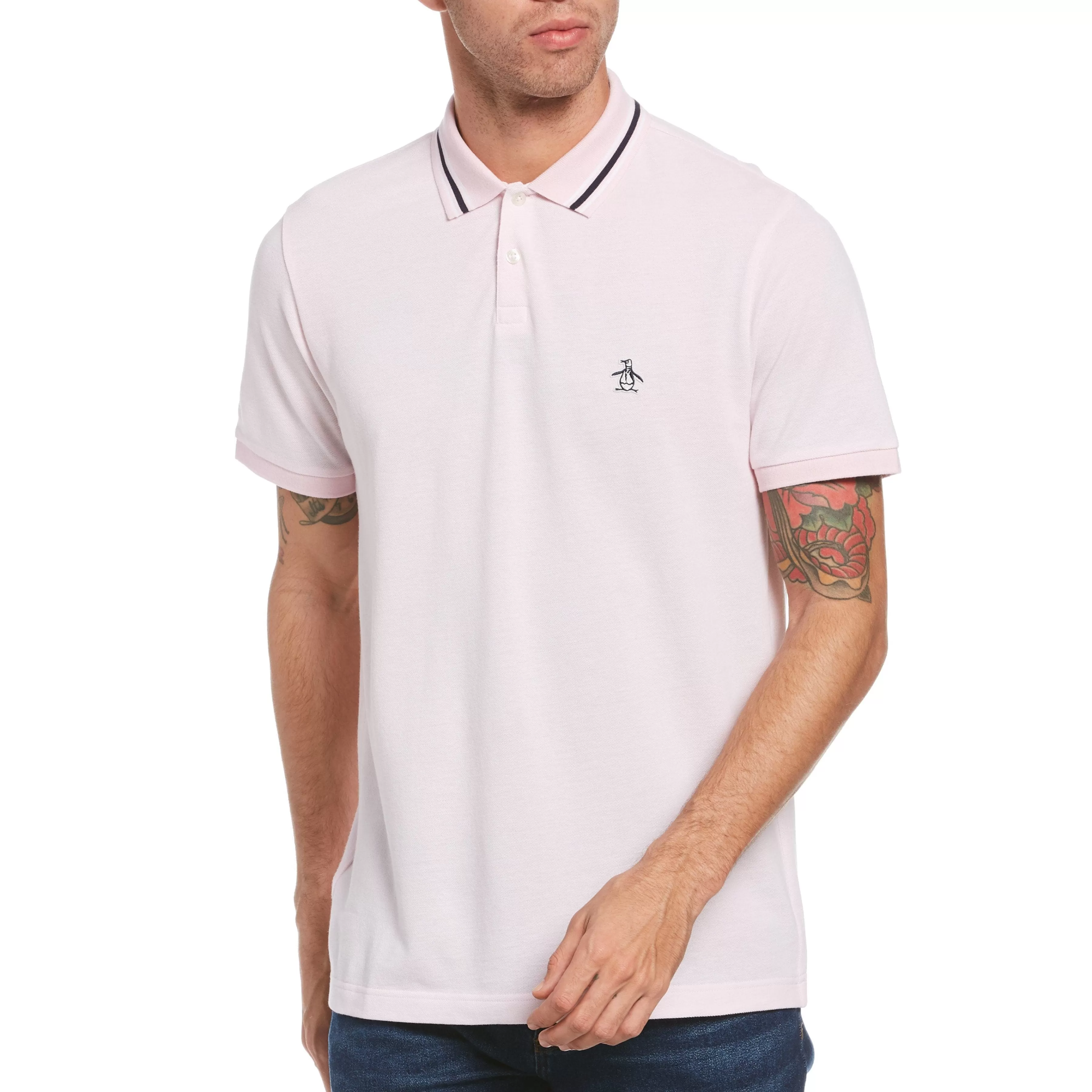 Shop Birdseye Tipped Pique Polo Men Polos