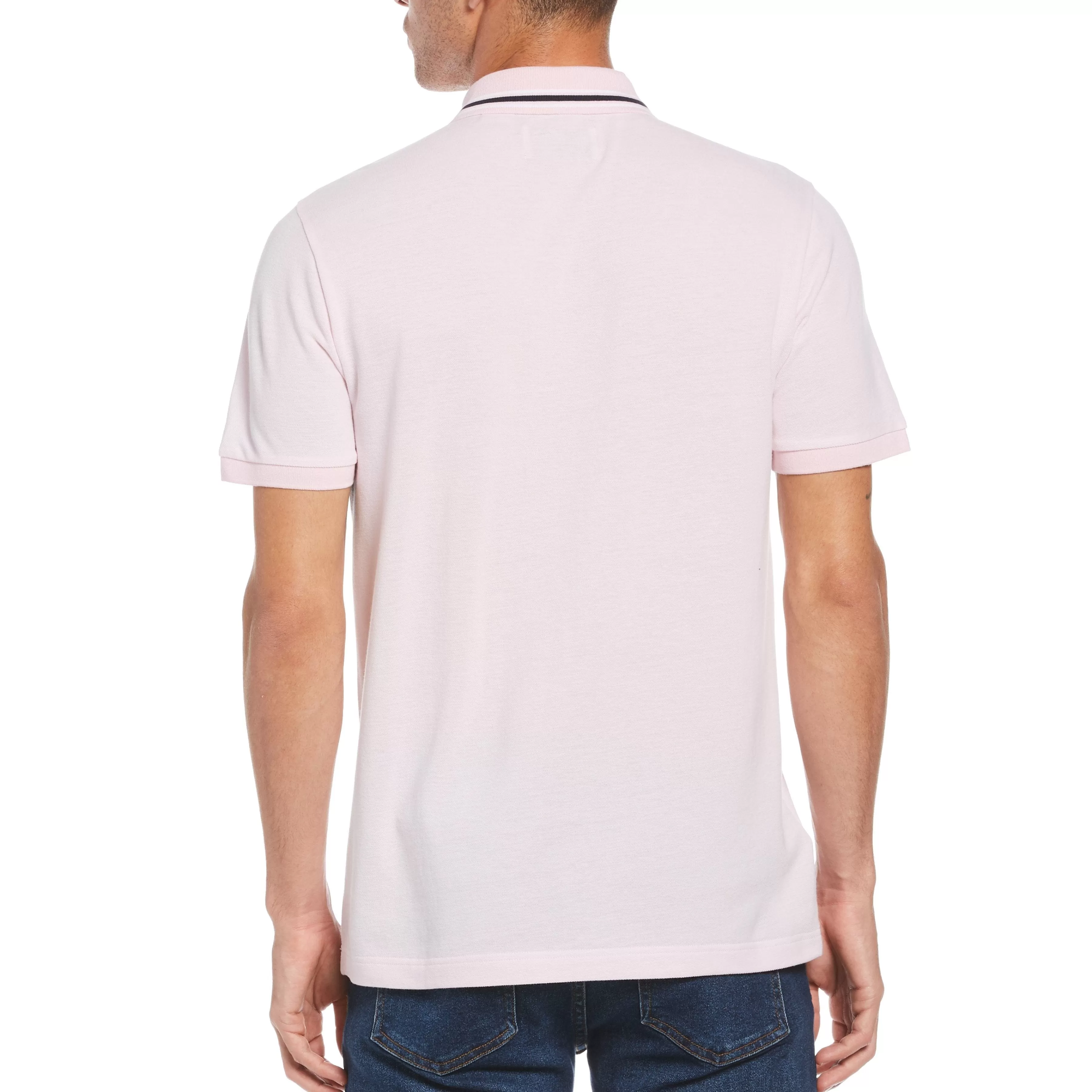 Shop Birdseye Tipped Pique Polo Men Polos