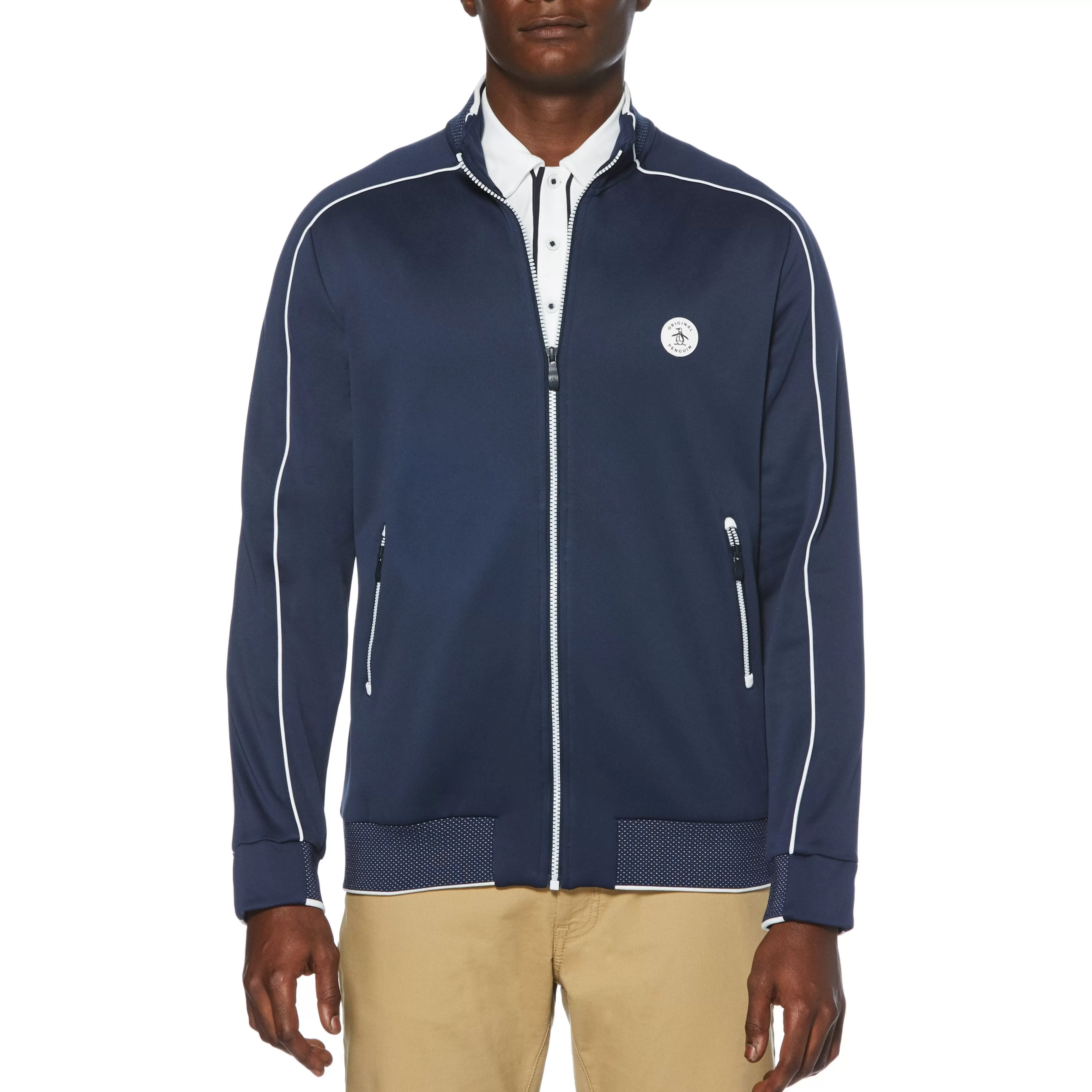 Sale Birdseye View Golf Track Jacket Men Jackets & Vests