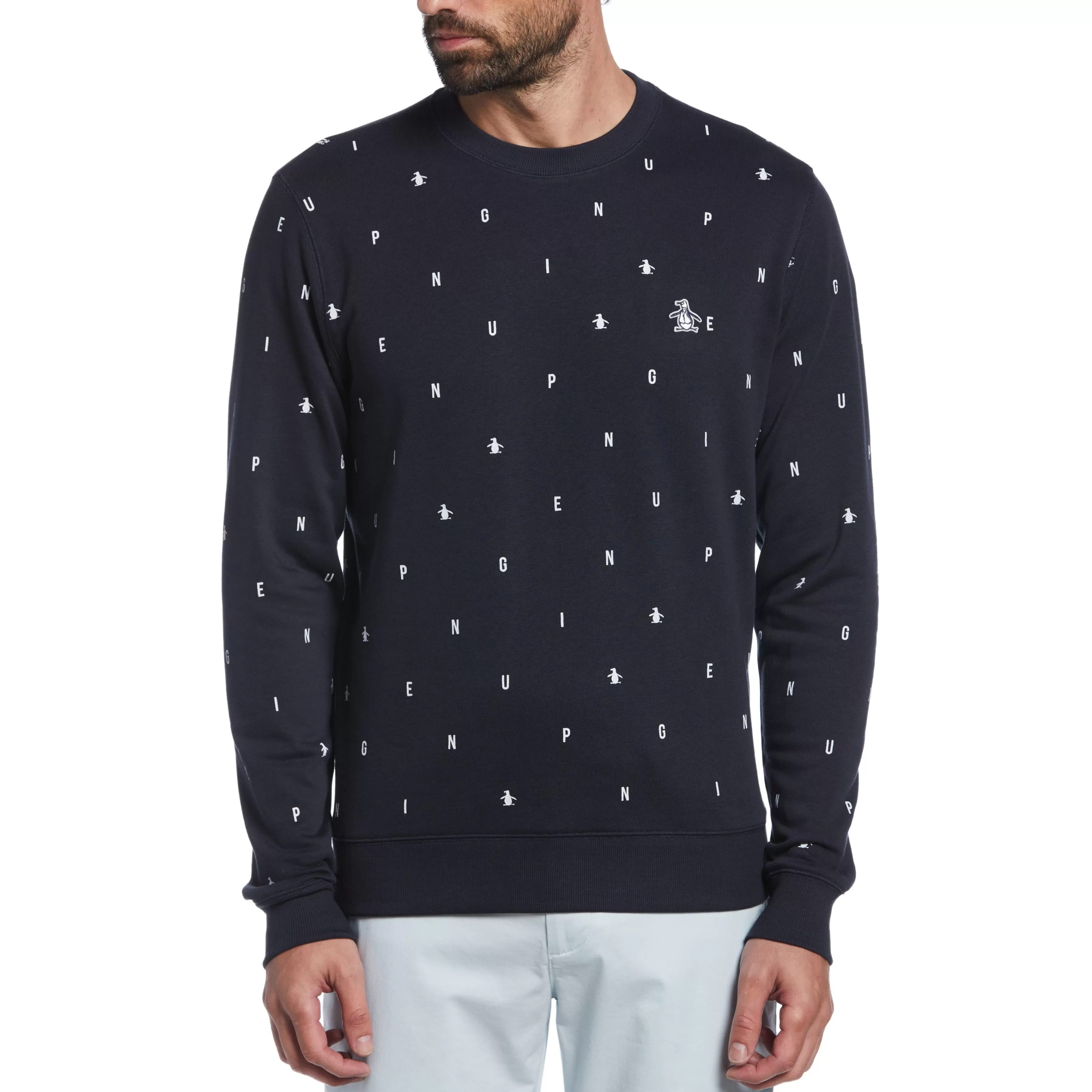 Cheap Brush Back Fleece Crew Sweatshirt Men Hoodies & Sweatshirts