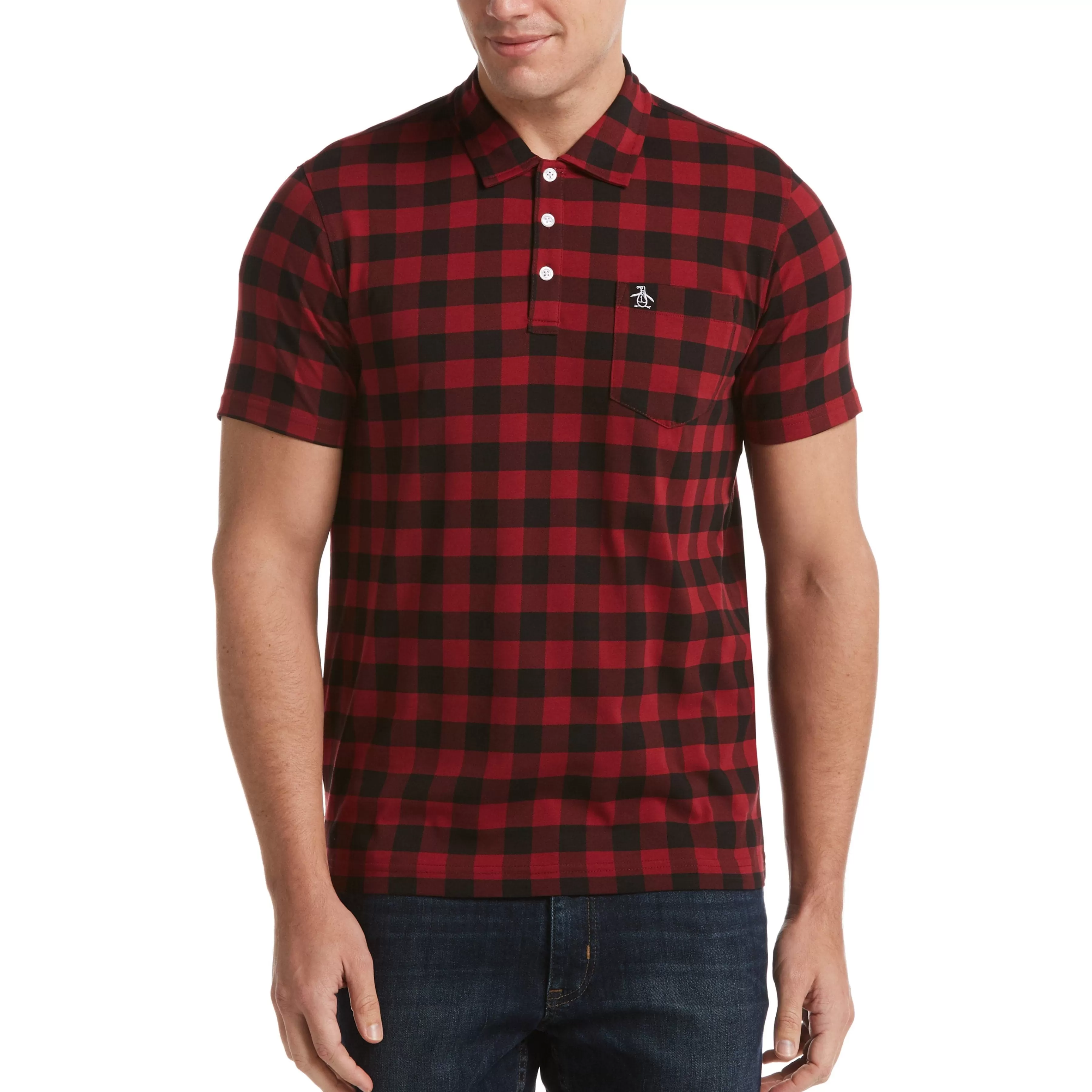 Cheap Buffalo Check Polo Men Polos