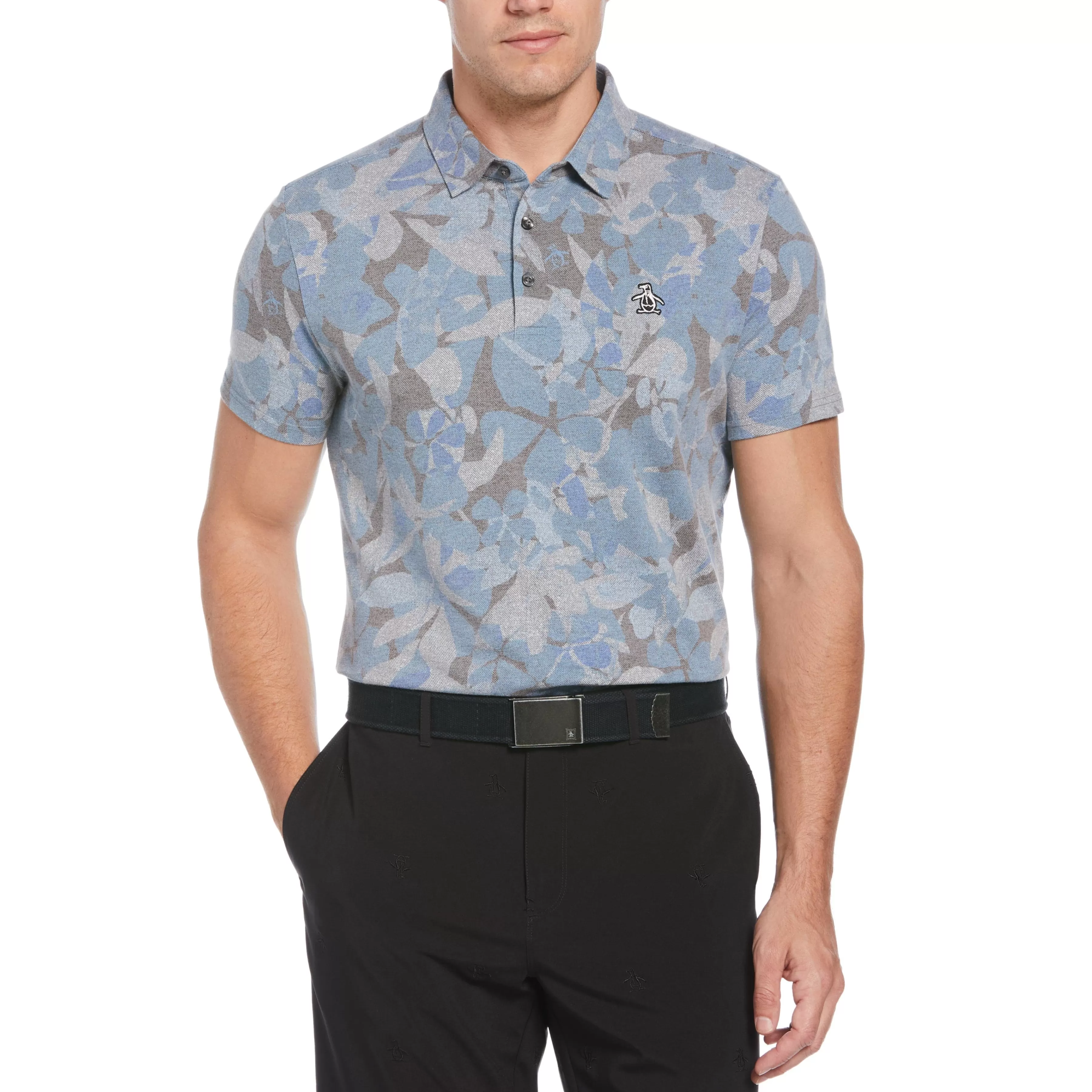 New Camo Floral Print Polo Men Polos