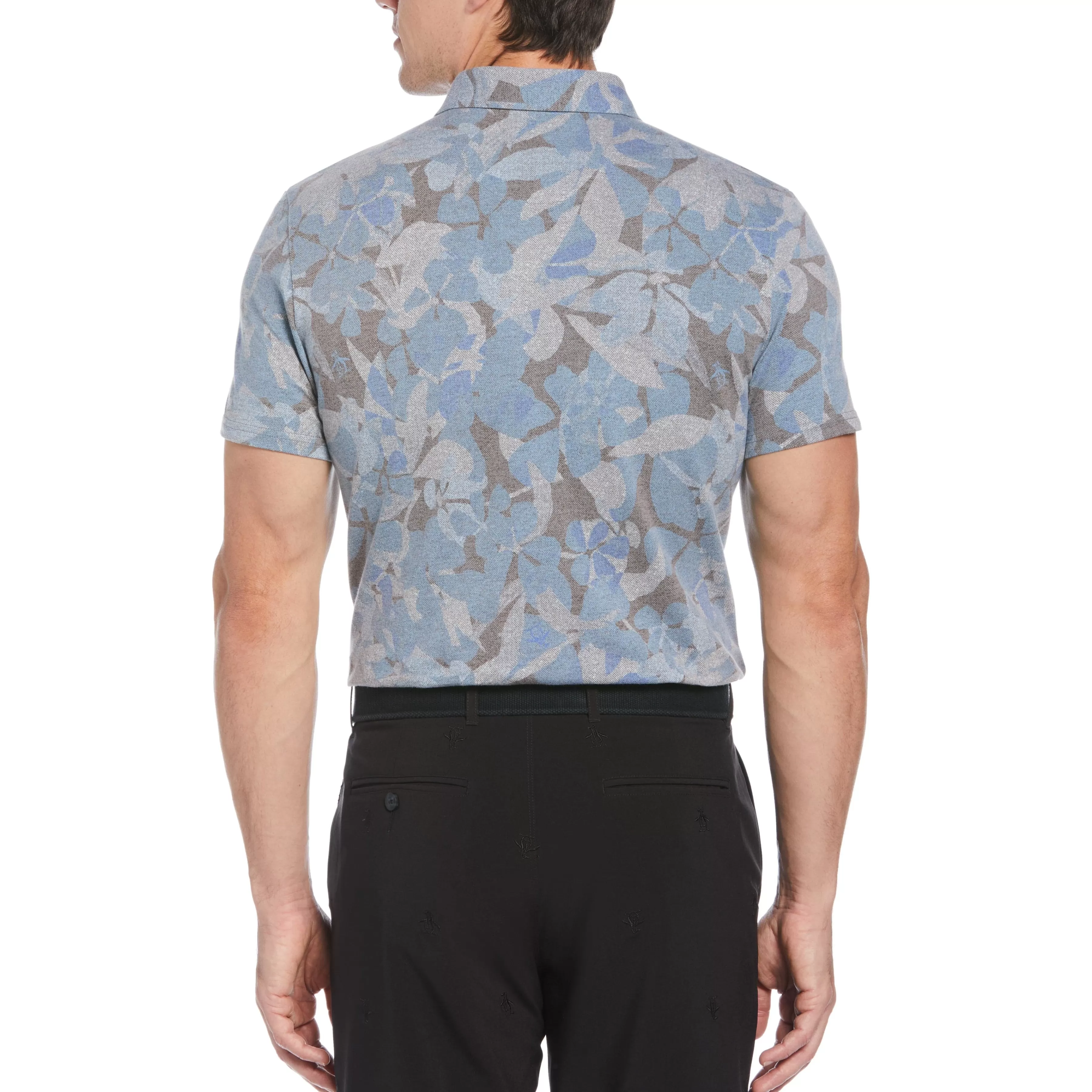 New Camo Floral Print Polo Men Polos