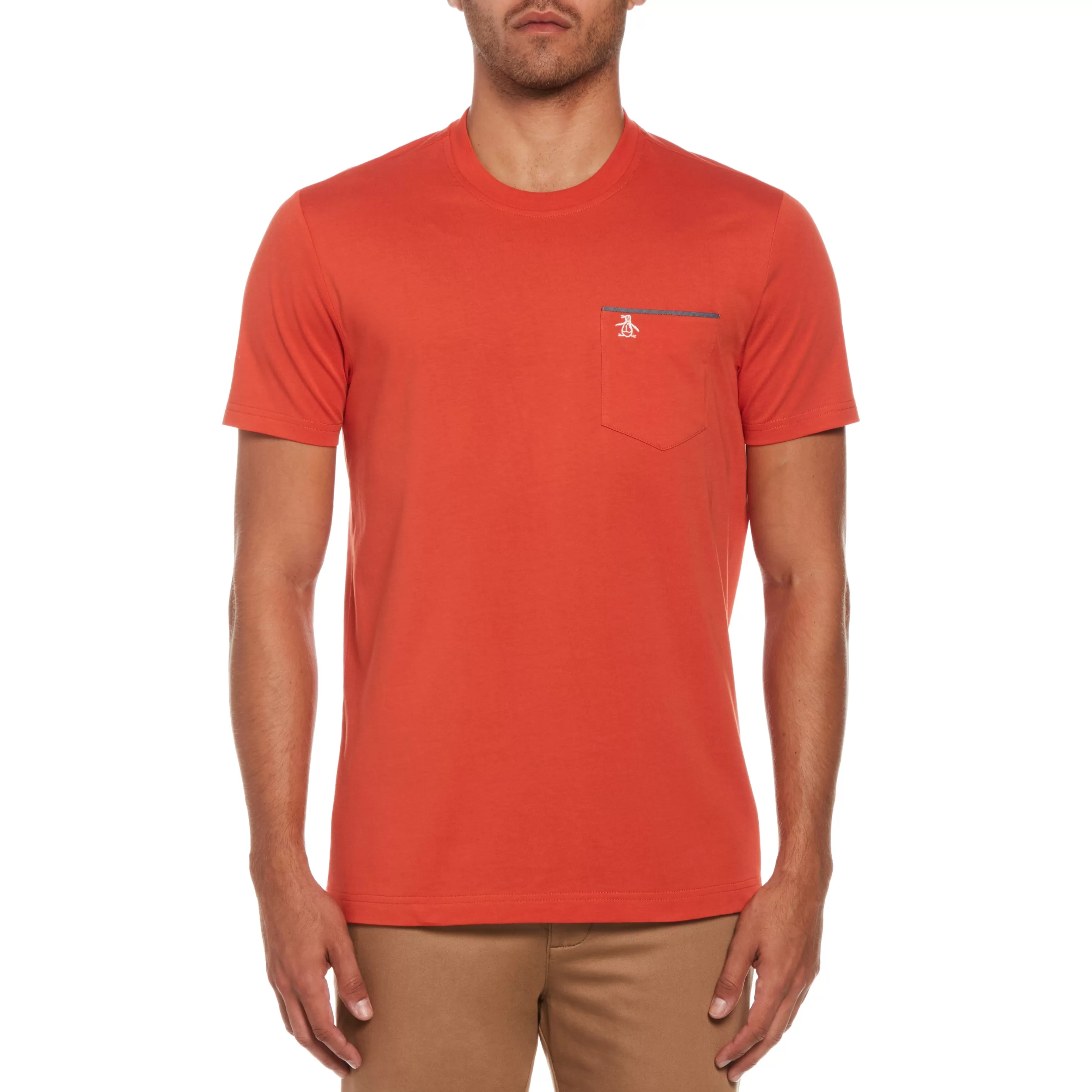 Store Chambray Trim Pocket Tee Men Tees