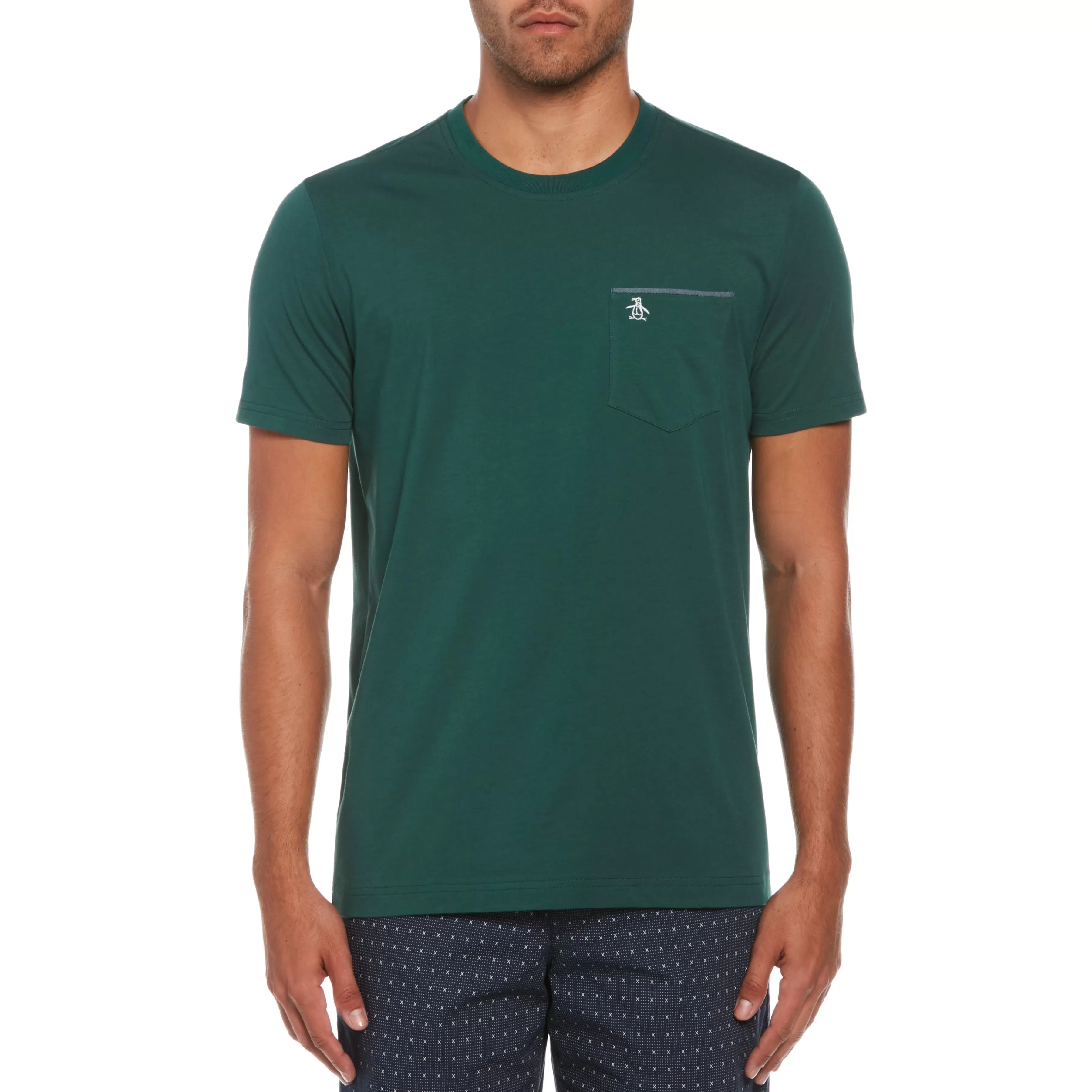 Discount Chambray Trim Pocket Tee Men Tees