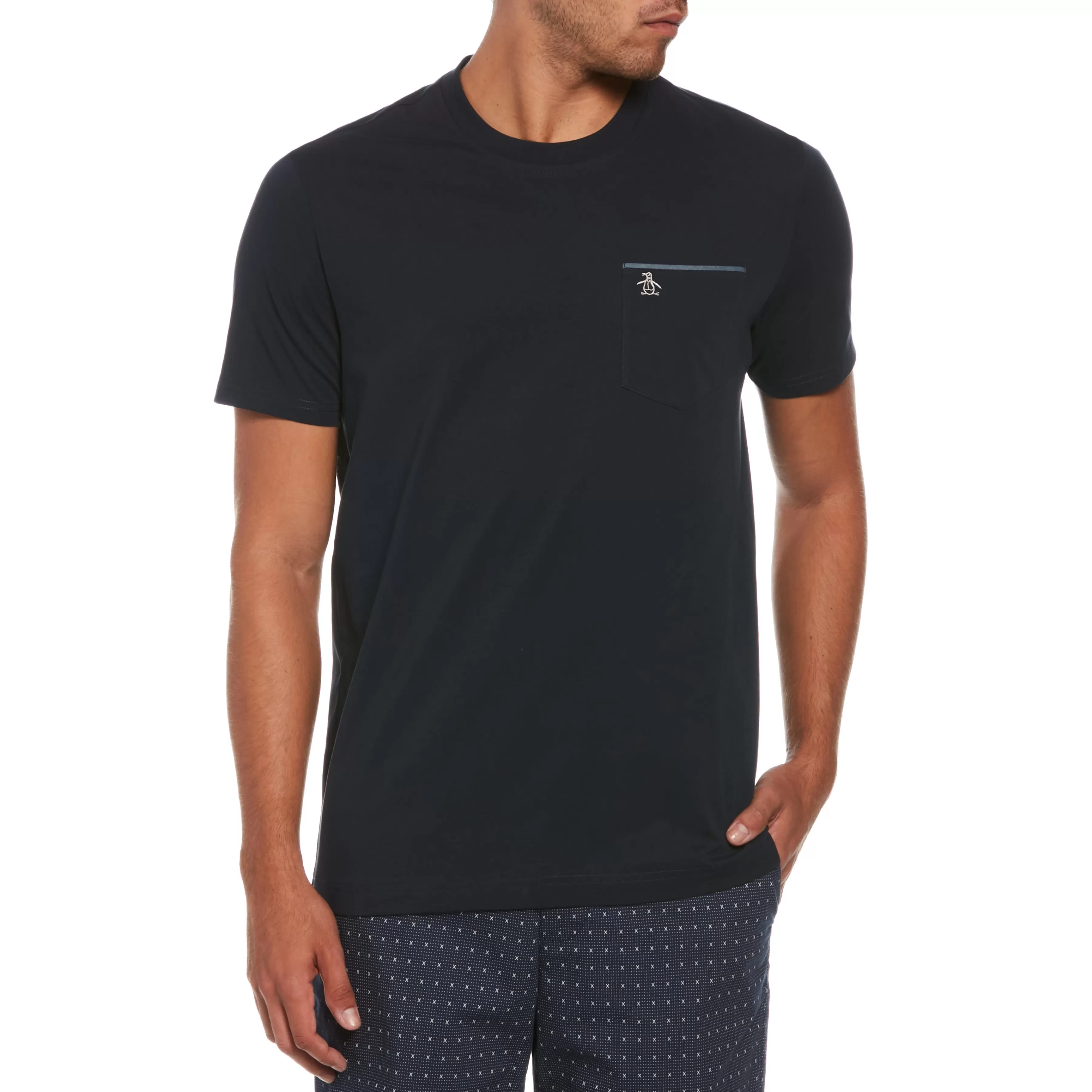 Best Chambray Trim Pocket Tee Men Tees