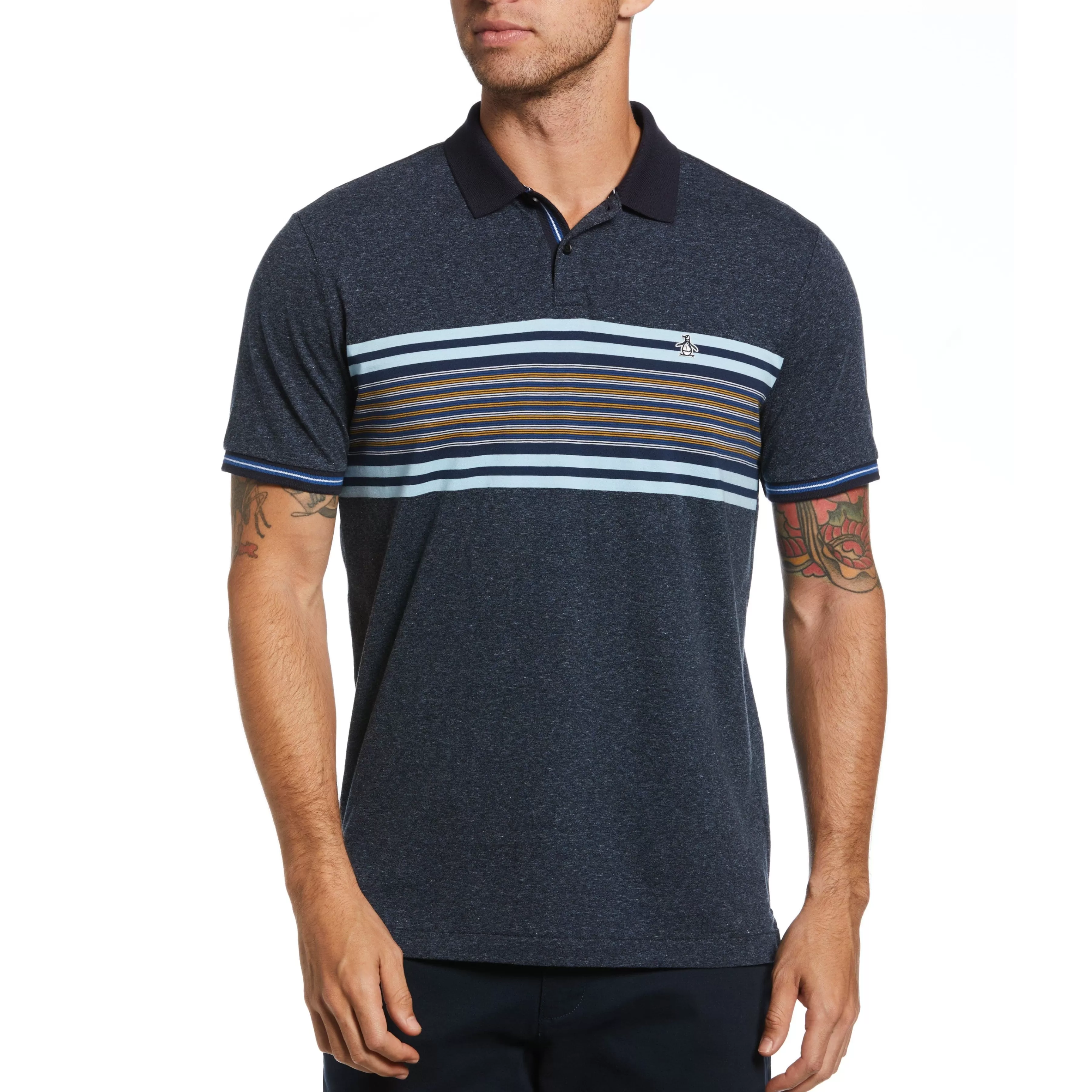 Clearance Chest Multi Stripe Polo Men Polos