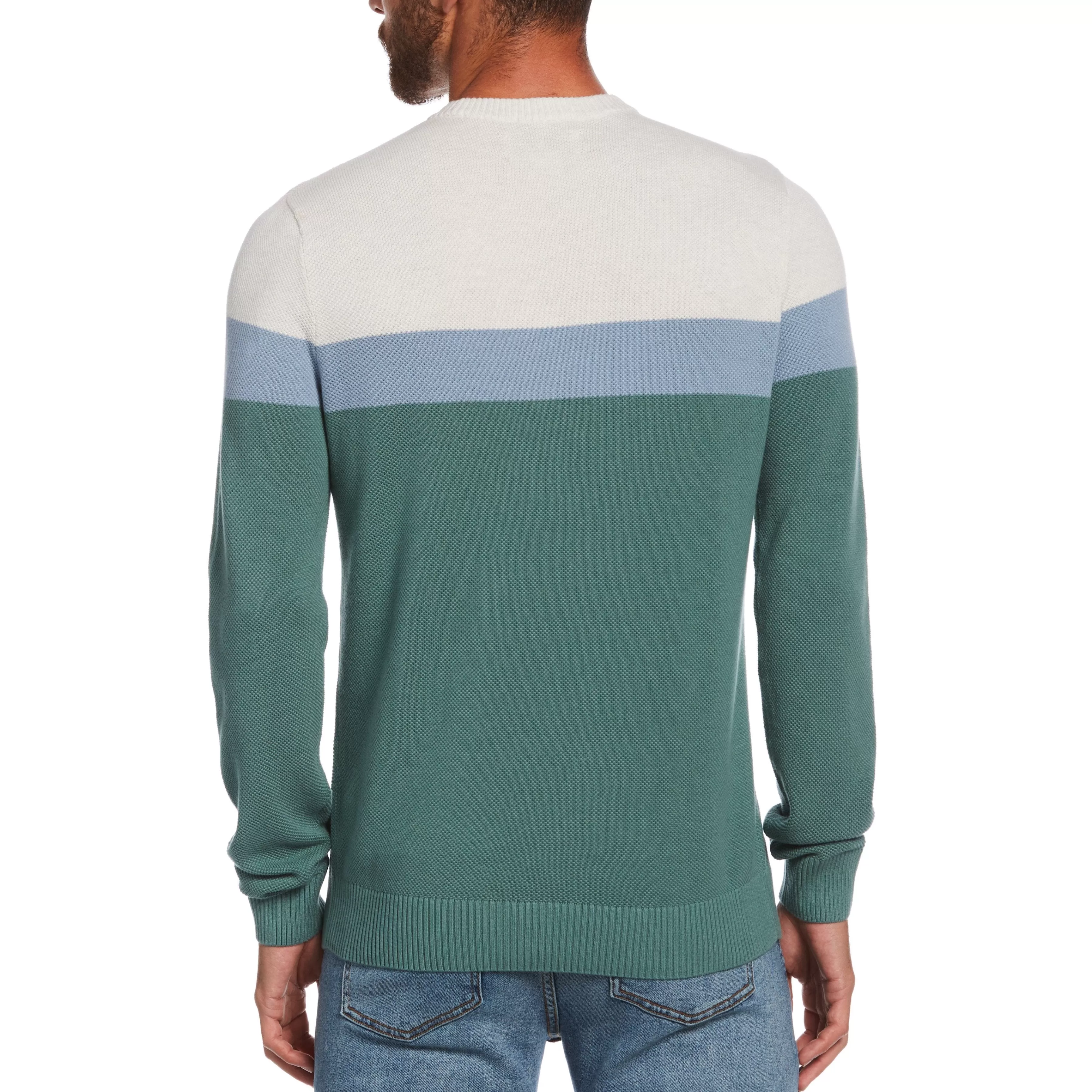 Flash Sale Chest Stripe Crew Neck Sweater Men Sweaters