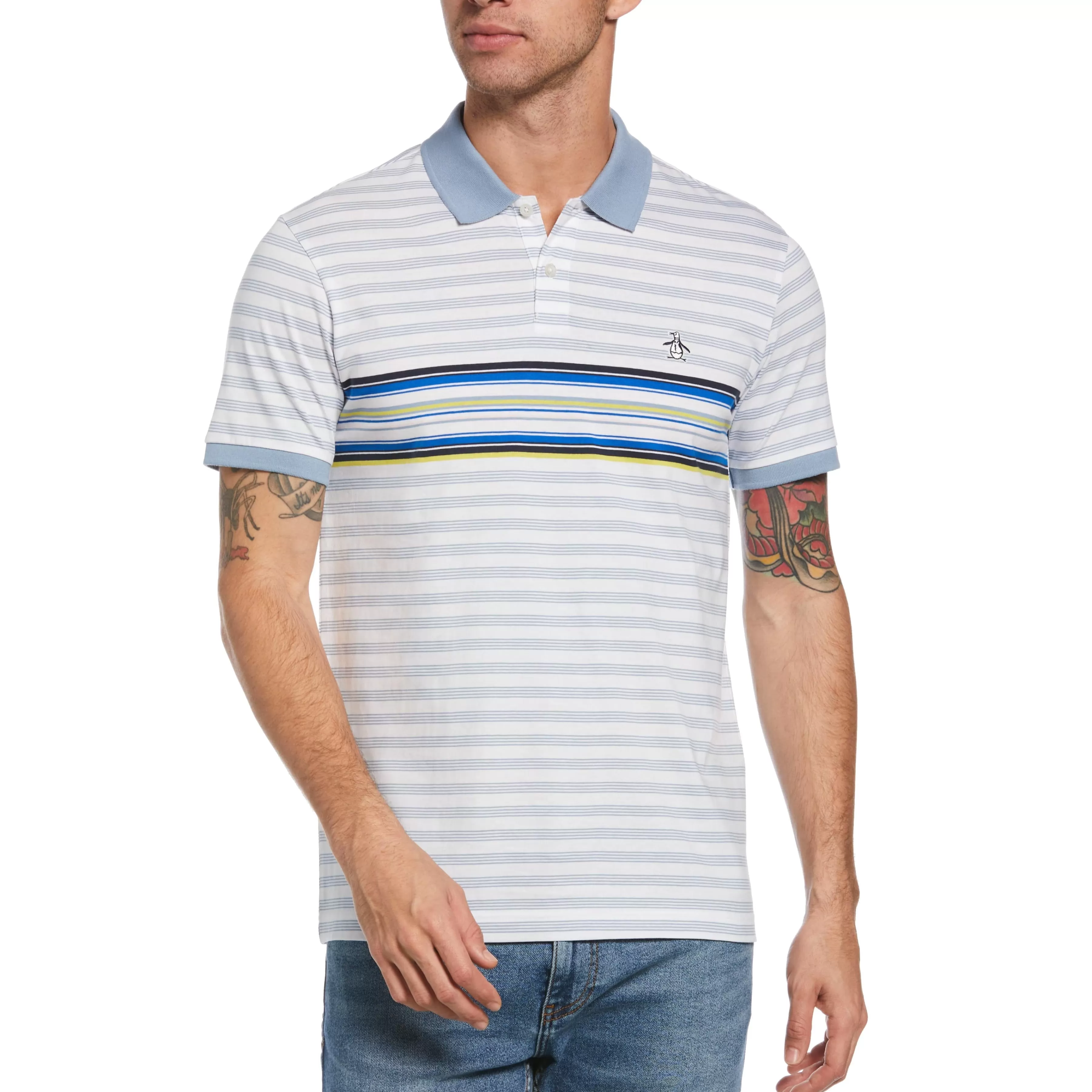 Best Sale Chest Stripe Polo Men Polos