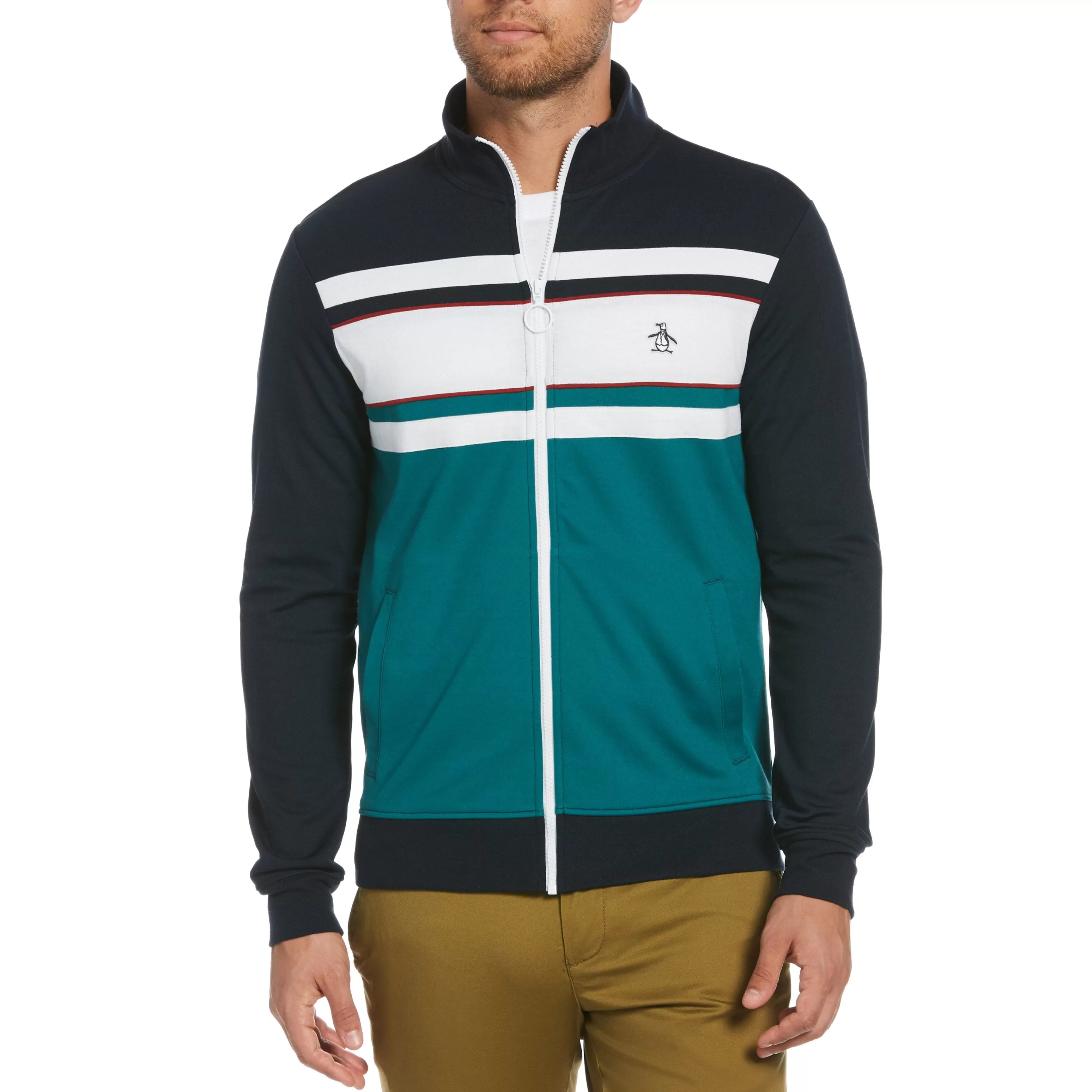 Online Chest Stripe Track Jacket Men Jackets & Vests