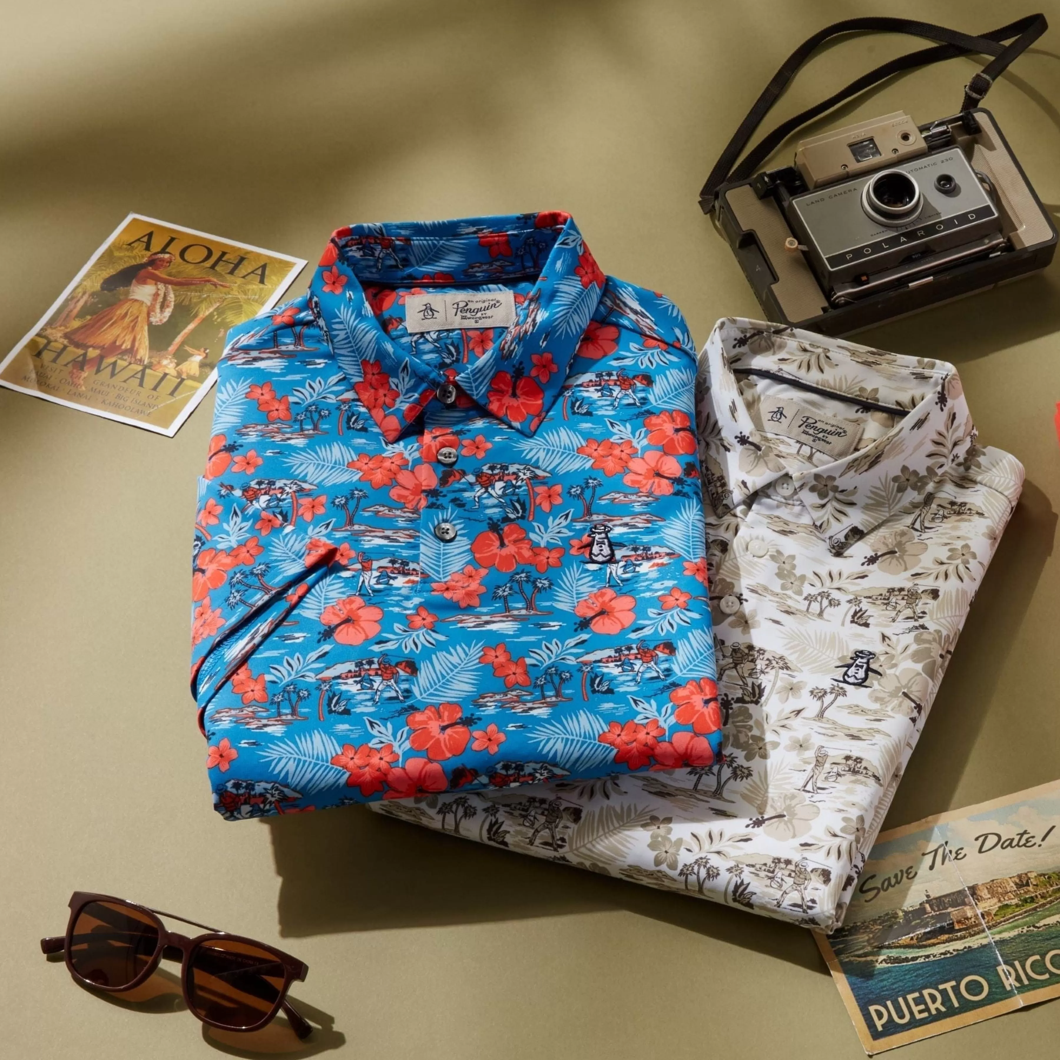 Flash Sale Chi Chi Allover Floral Print Golf Polo Men Polos