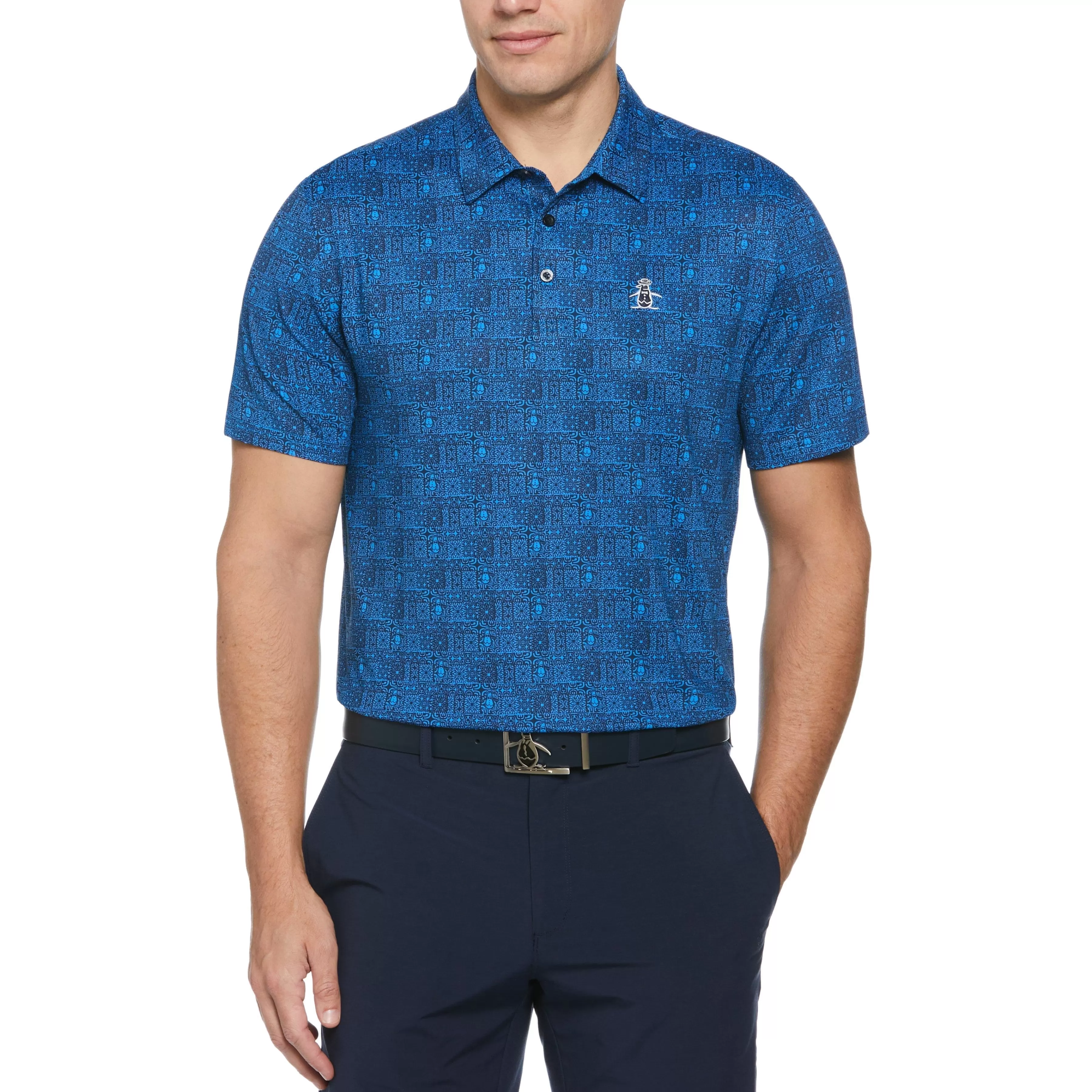 Best Sale Chi Chi Allover Tribal Print Golf Polo Men Polos