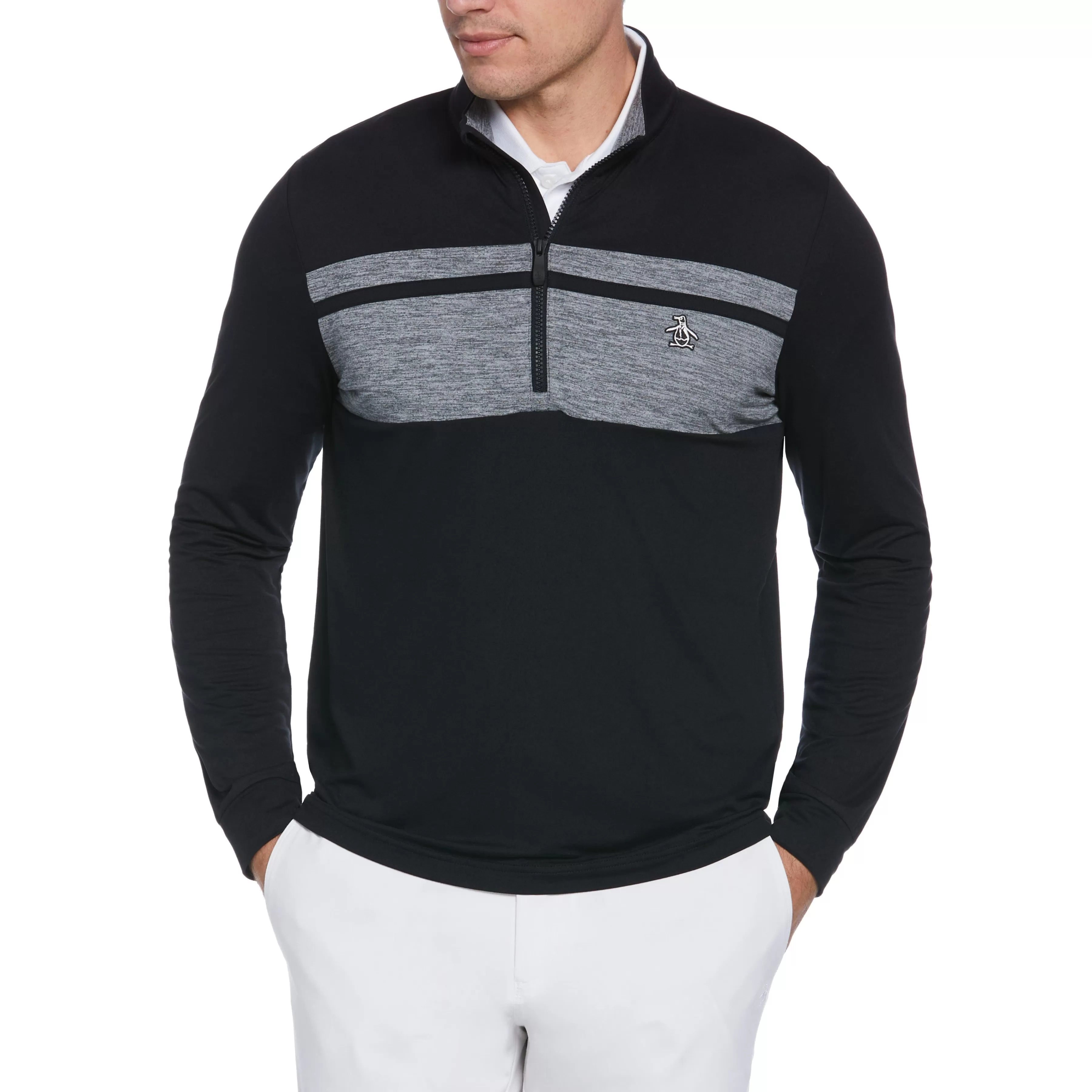 Outlet Color Block 1/4 Zip Golf Sweater Men Jackets & Vests
