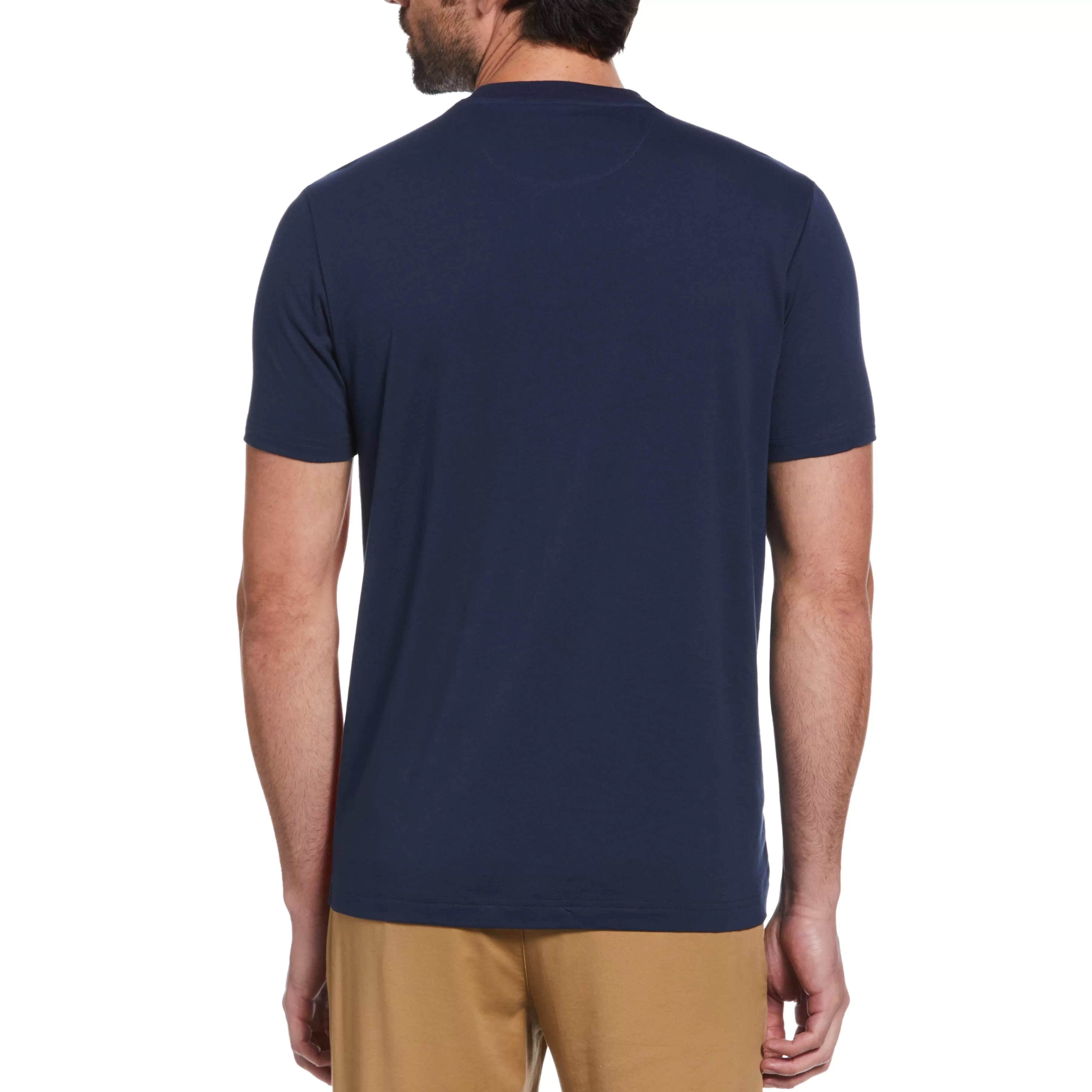 Discount Color Block Contrast Pocket Tee Men Tees