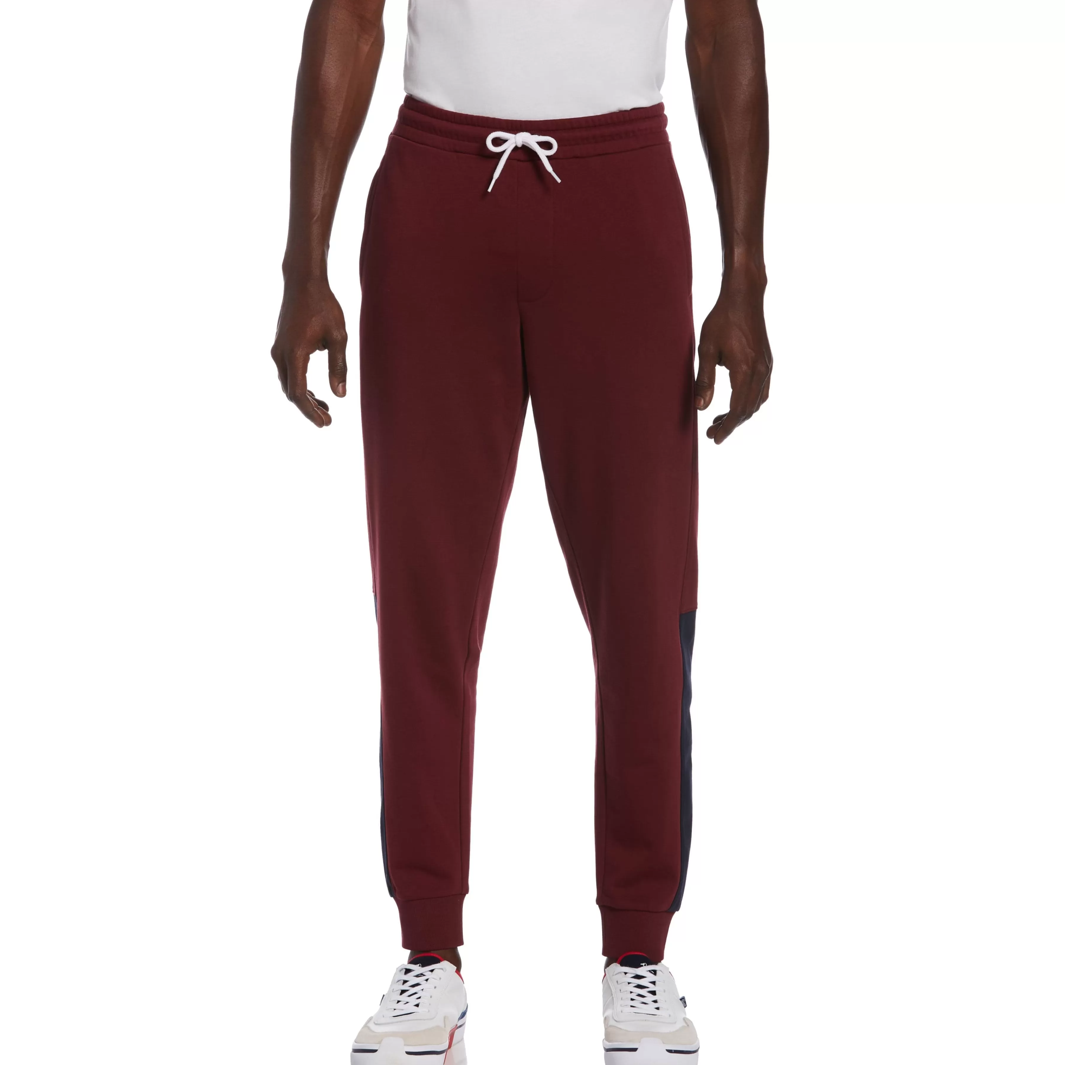 Cheap Color Block Fleece Jogger Men Pants
