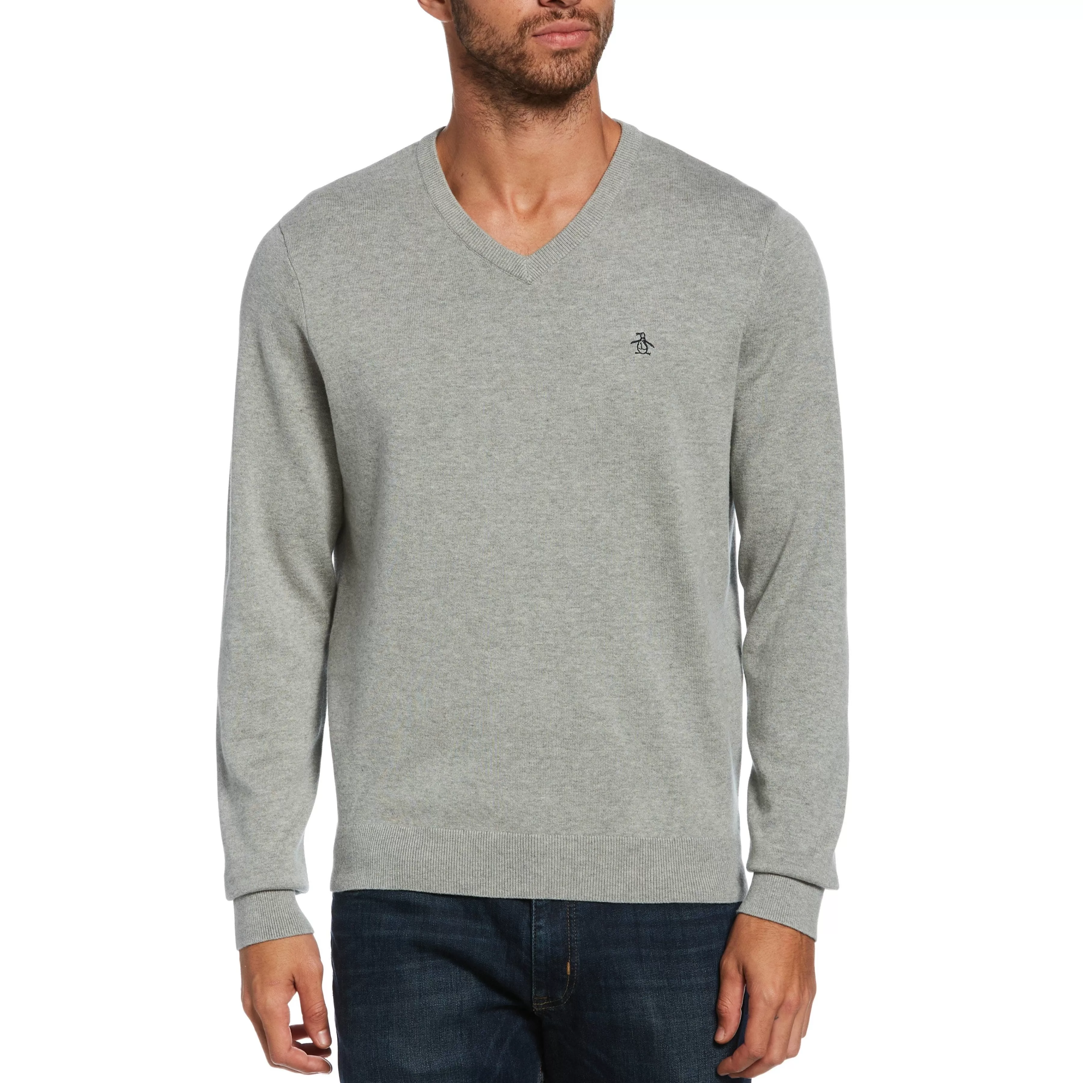 Flash Sale Combed Cotton V-Neck Sweater Men Sweaters
