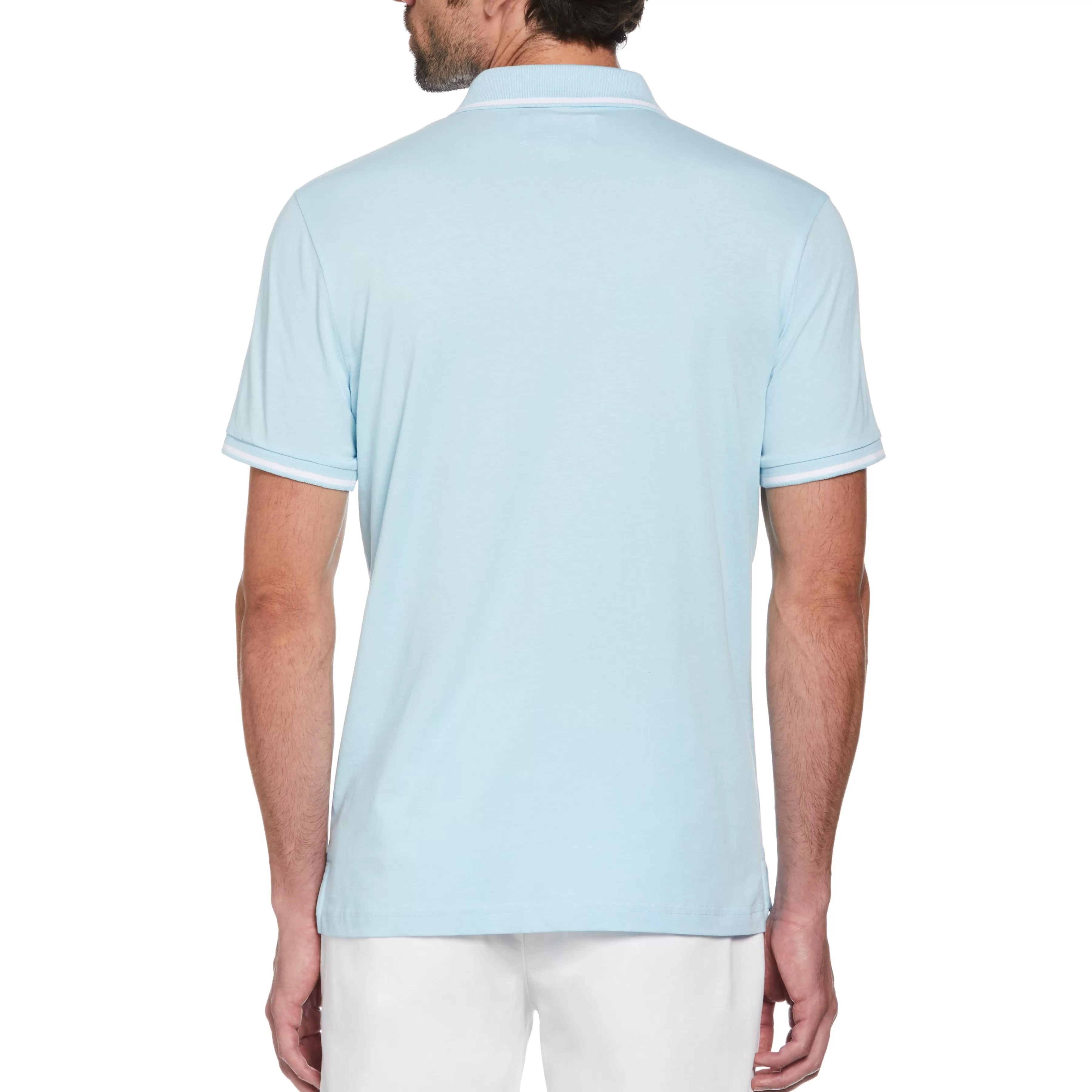 Hot Contrast Tipping Polo Men Polos