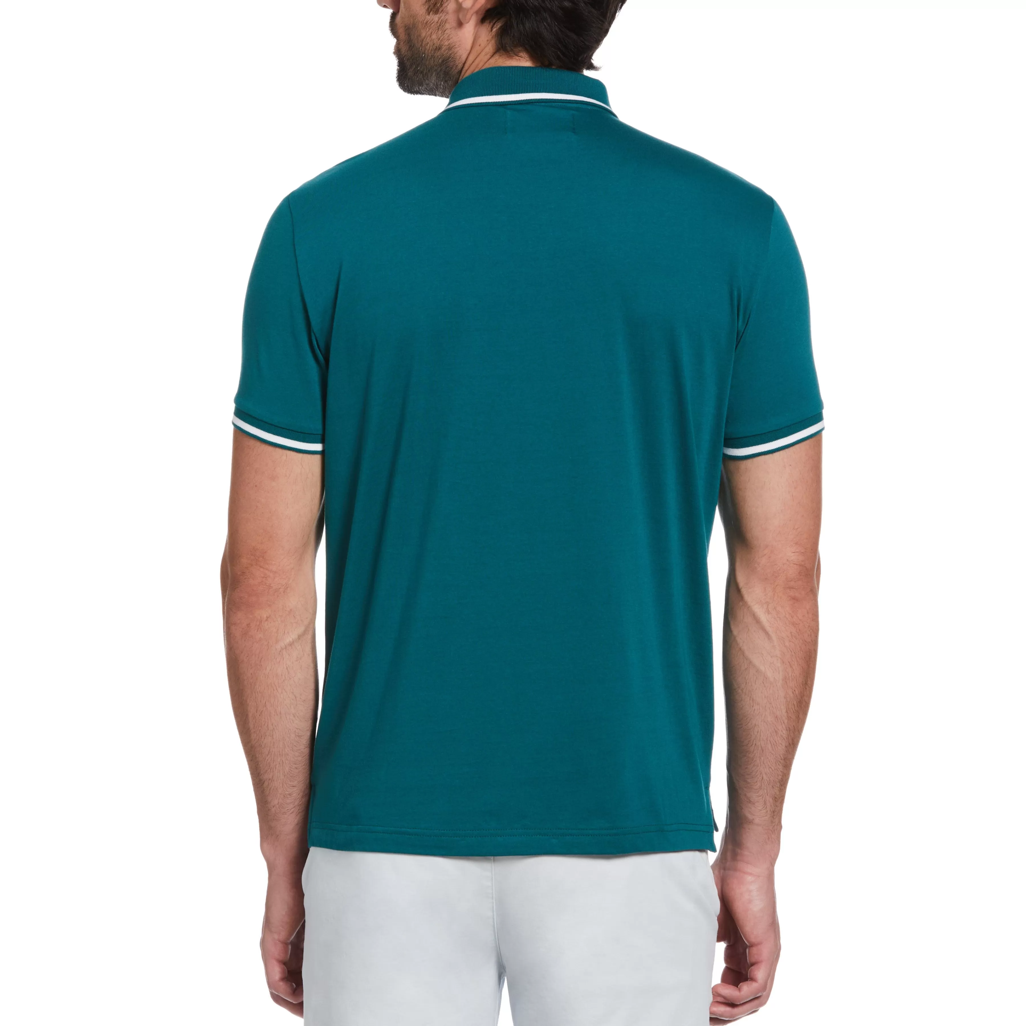 Hot Contrast Tipping Polo Men Polos
