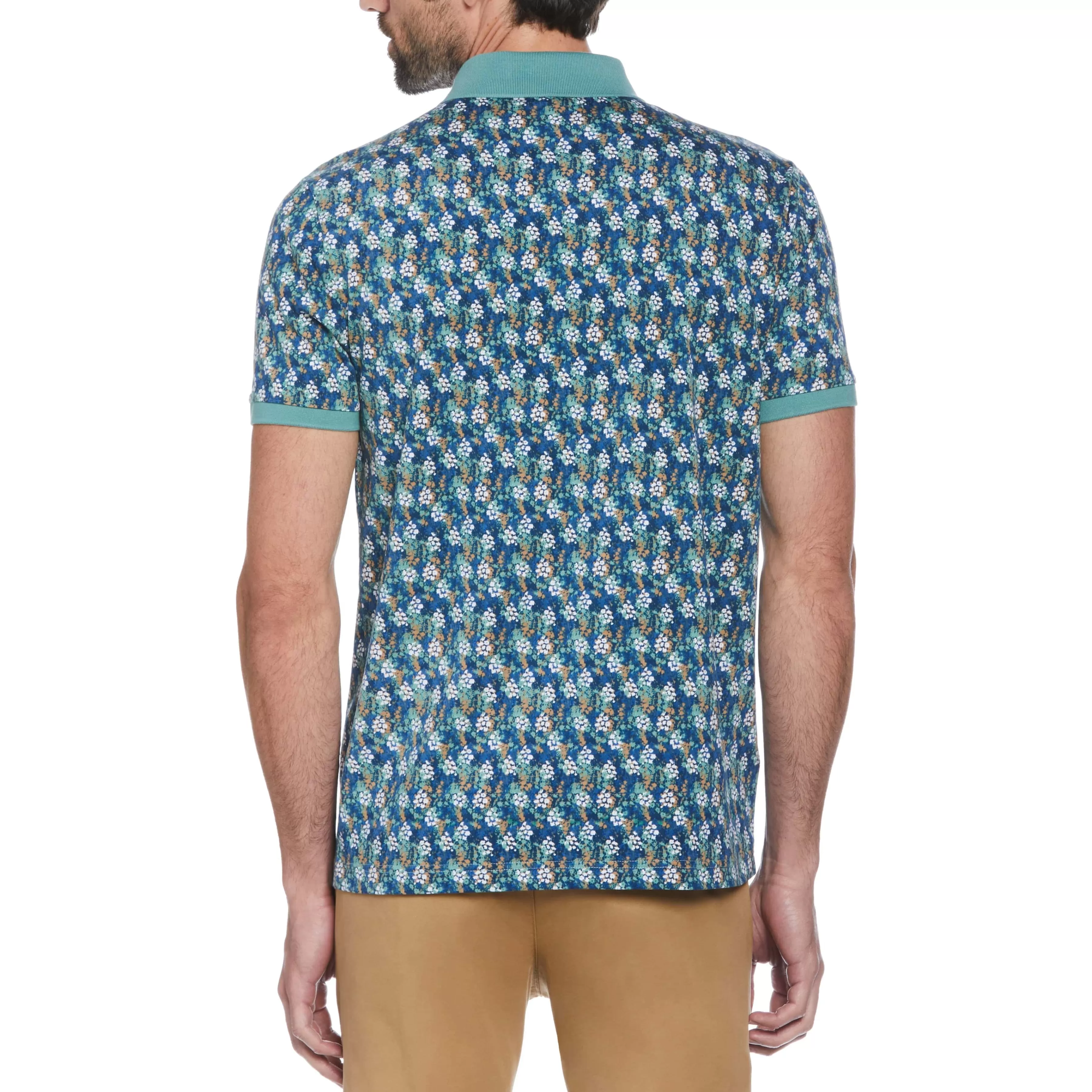 Flash Sale Cotton Jersey Floral Polo Men Polos