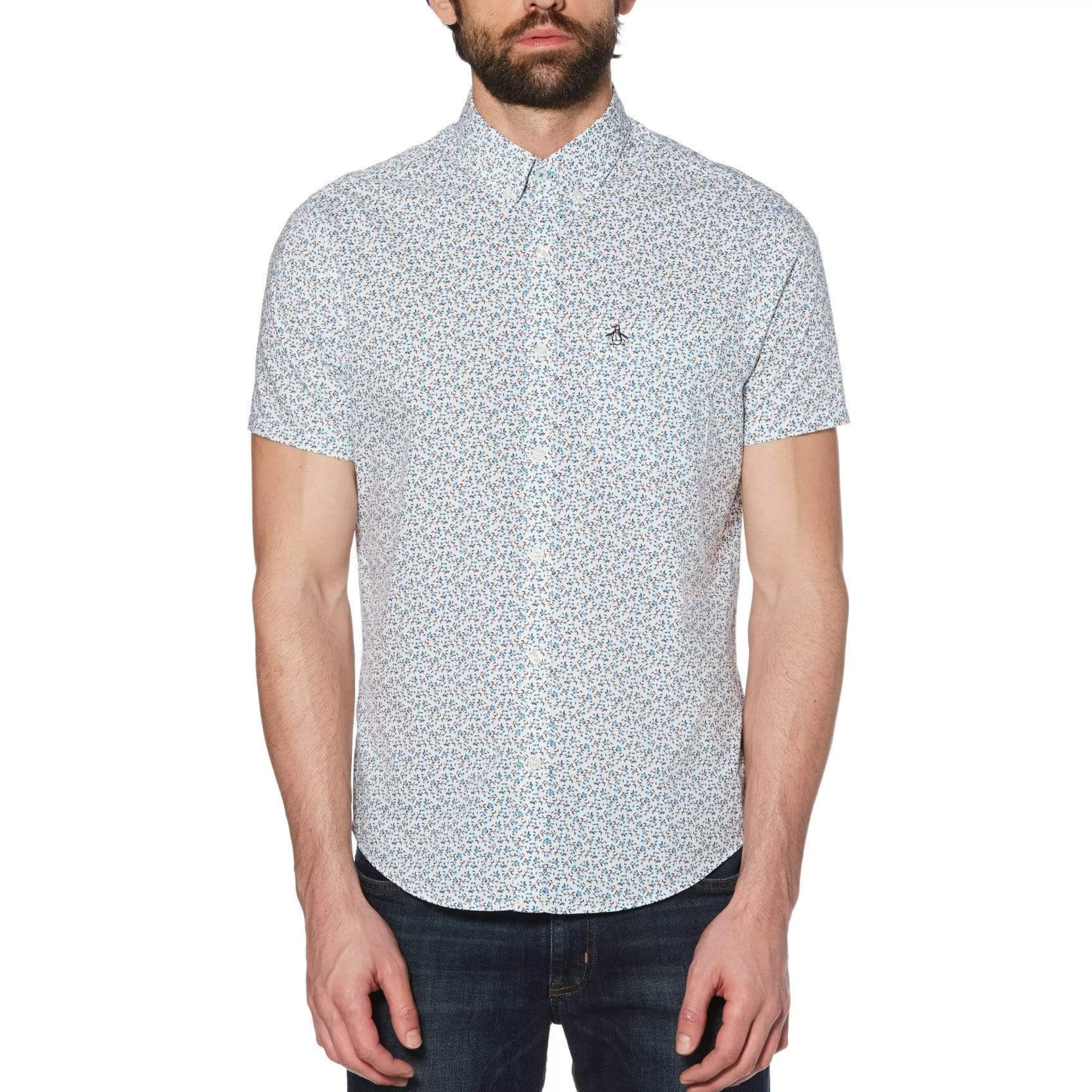 Best Sale Ditsy Floral Print Shirt Men Shirts