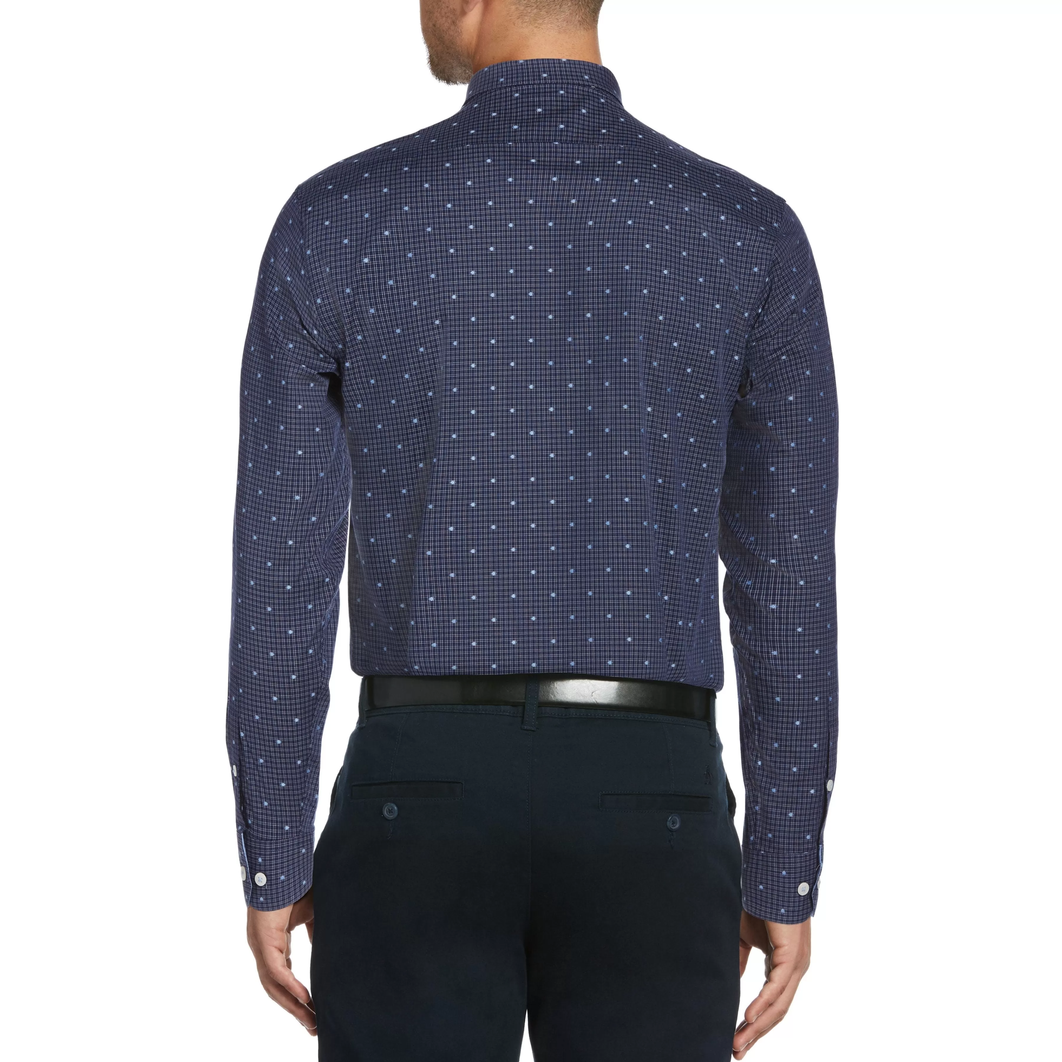 Sale Dobby Graph Dot Dress Shirt Men Shirts
