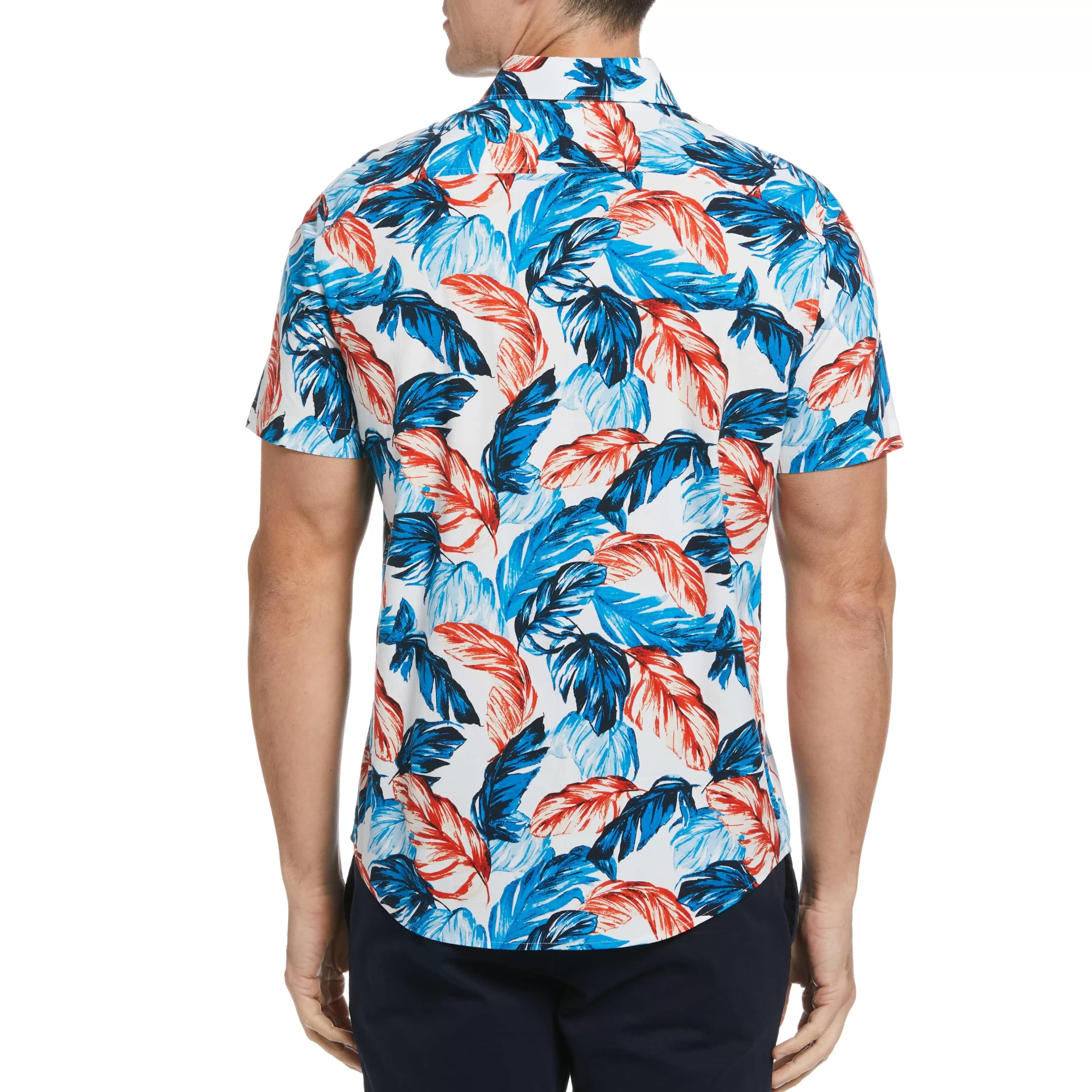 Outlet Ecovero™ Blend Leaf Print Shirt Men Shirts