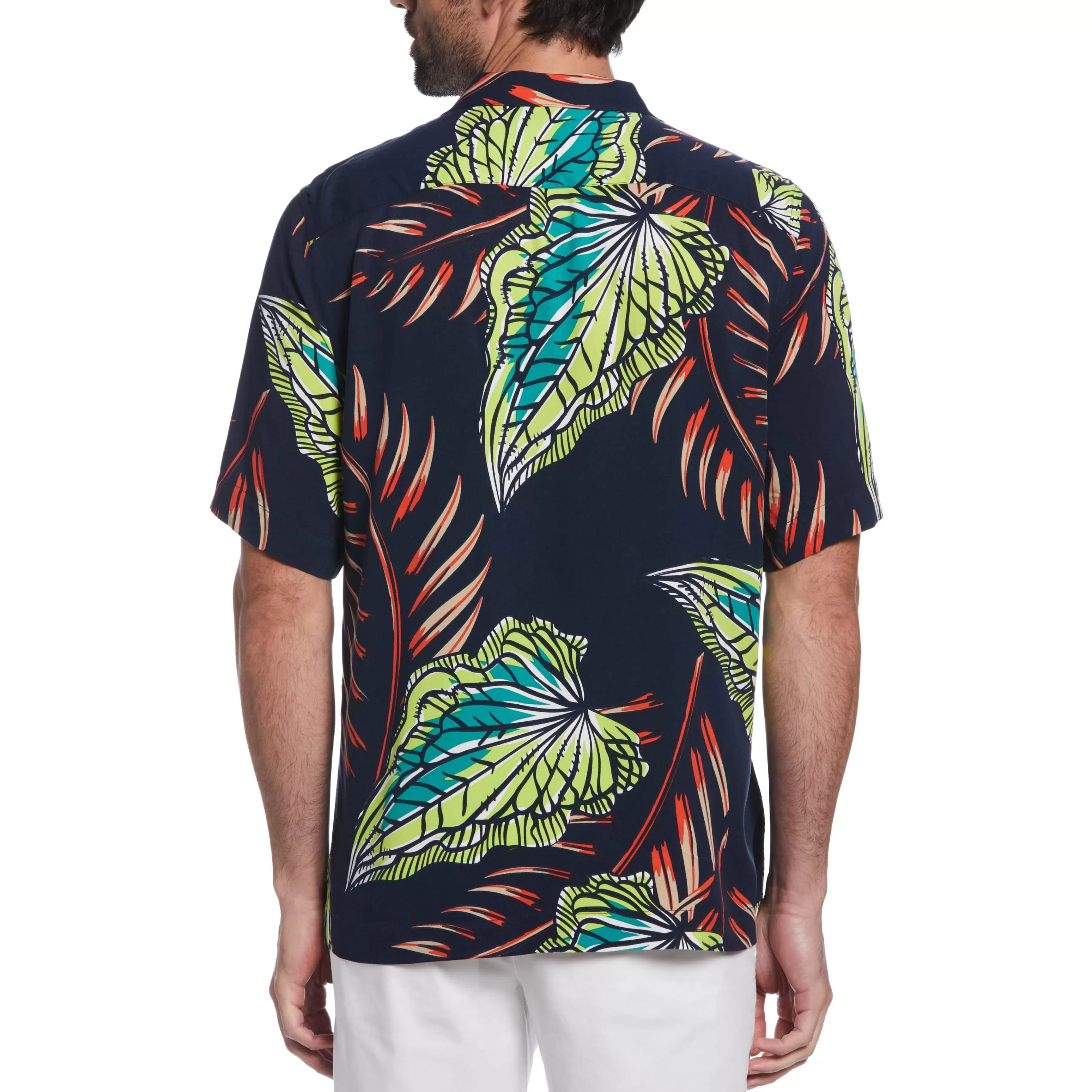 Cheap Ecovero™ Palm Leaf Print Camp Collar Shirt Men Shirts