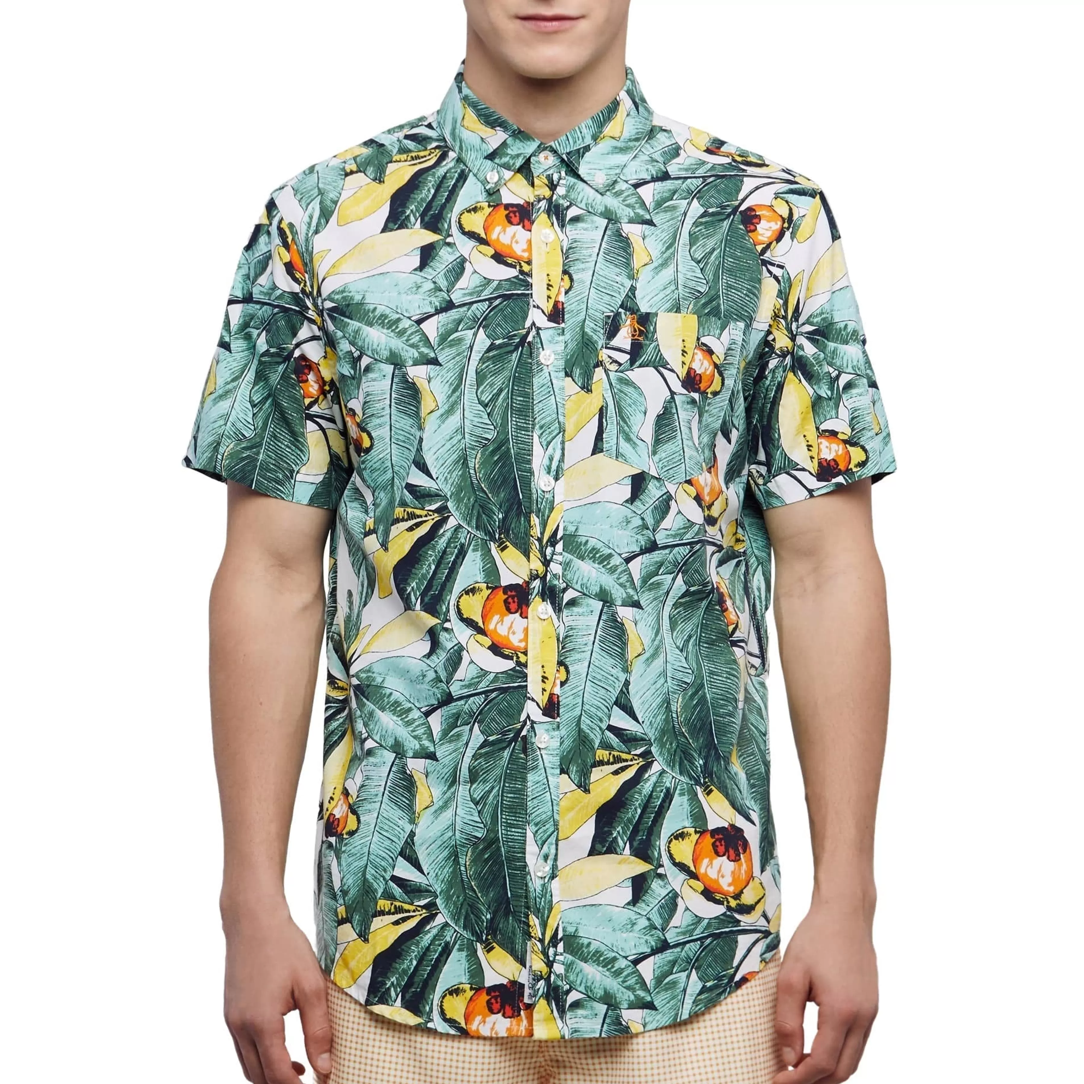 Cheap Ecovero™ Palm Print Shirt Men Shirts