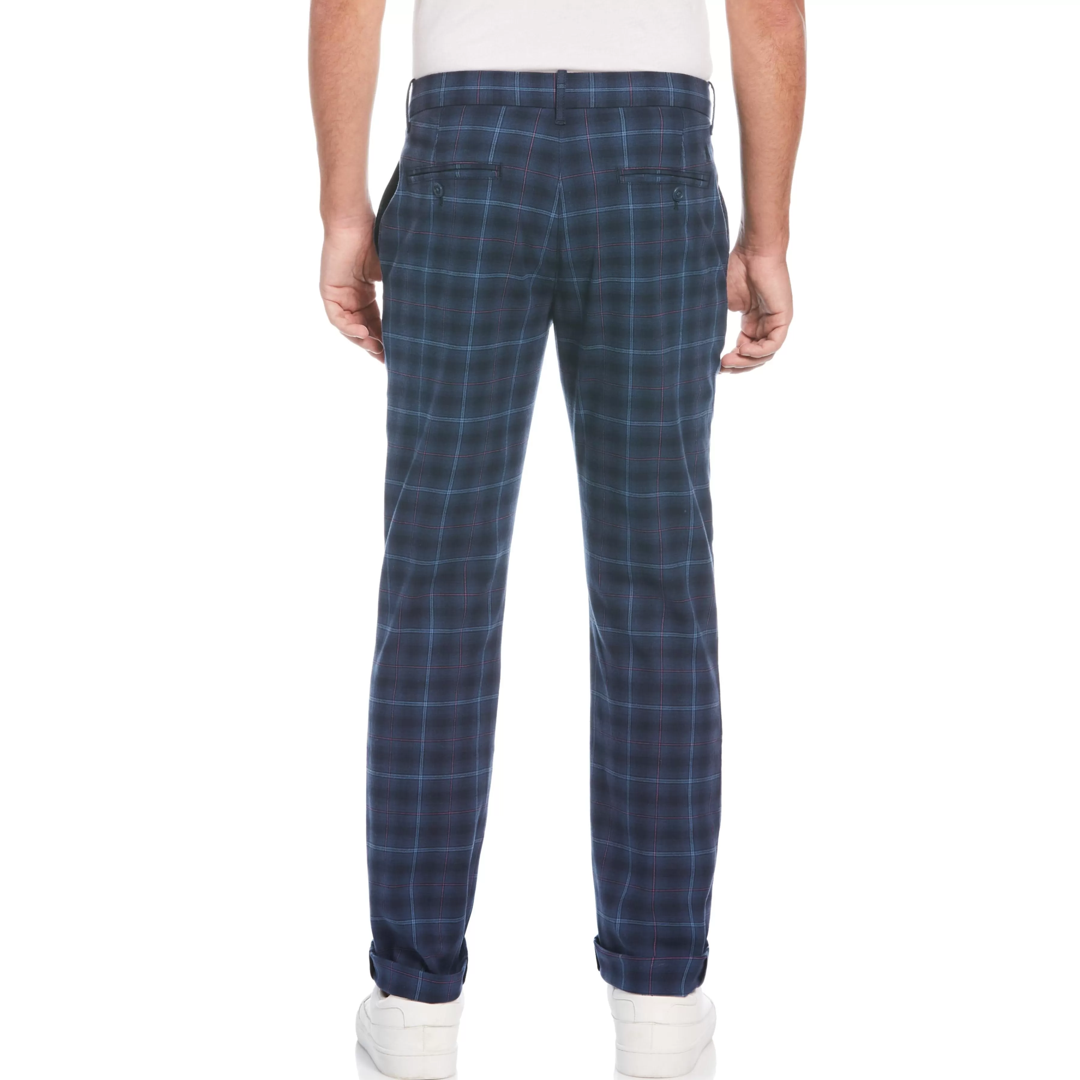 Best Sale Elastic Waist Plaid Pant Men Pants