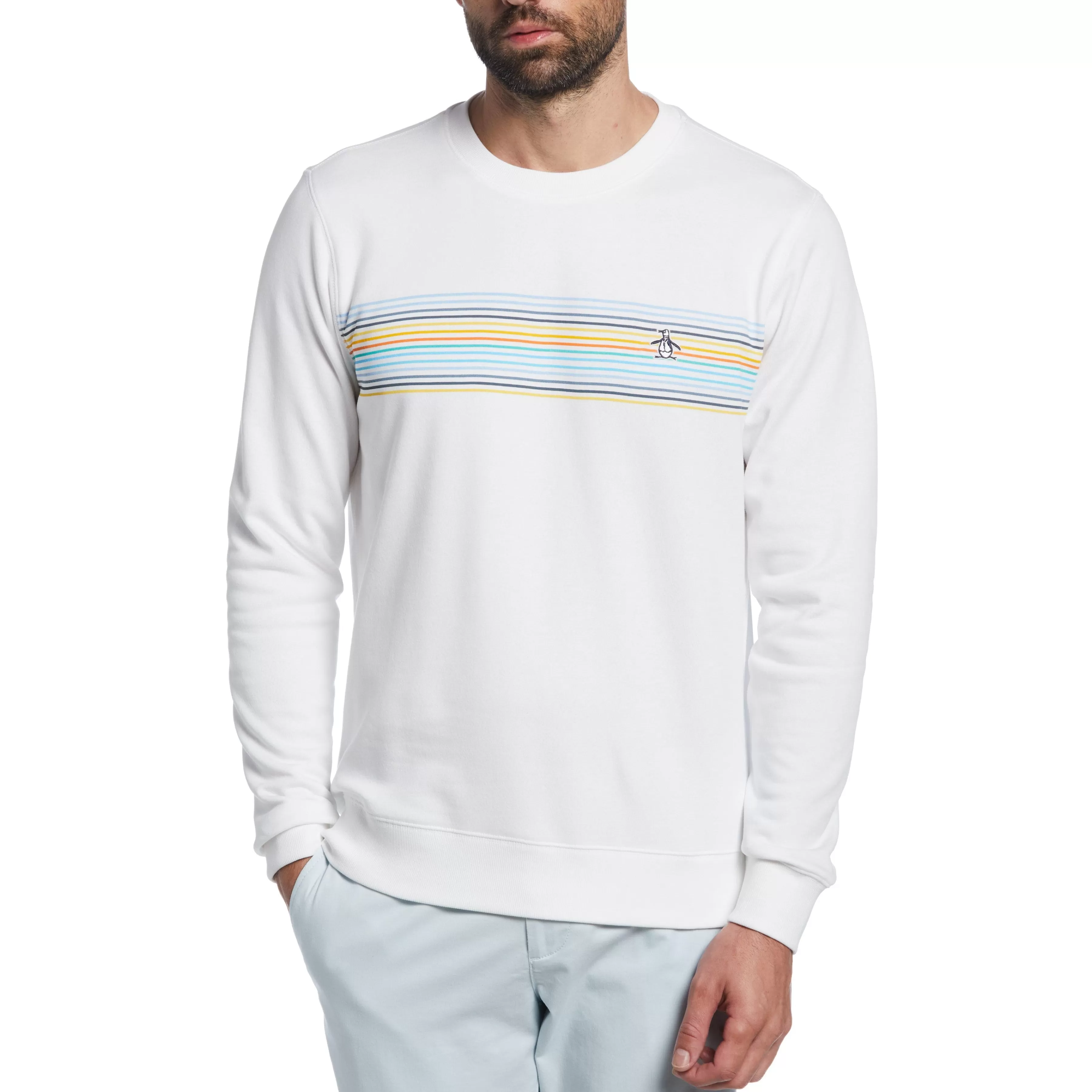 Hot Engineered Chest Stripe Sweatshirt Men Hoodies & Sweatshirts