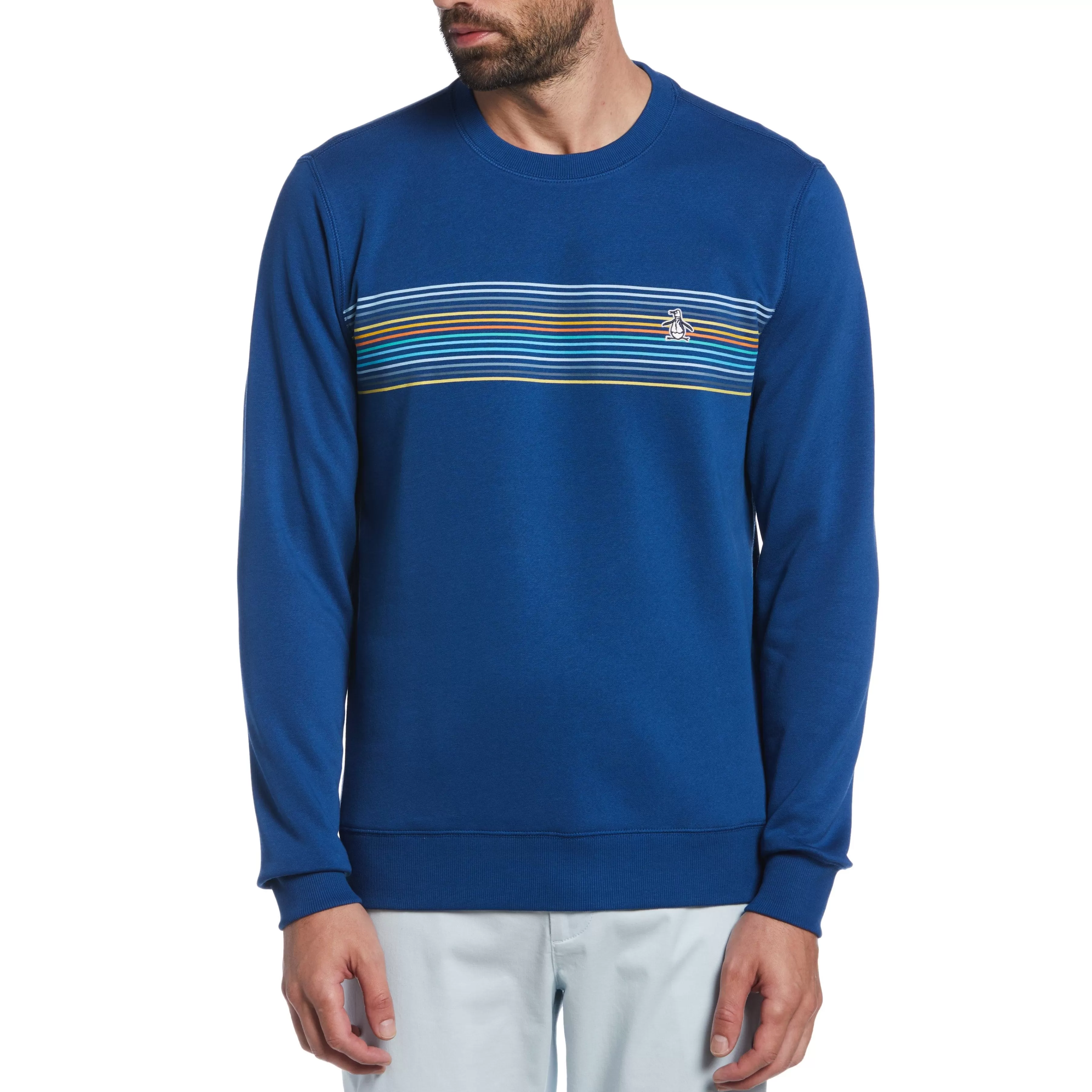 Online Engineered Chest Stripe Sweatshirt Men Hoodies & Sweatshirts