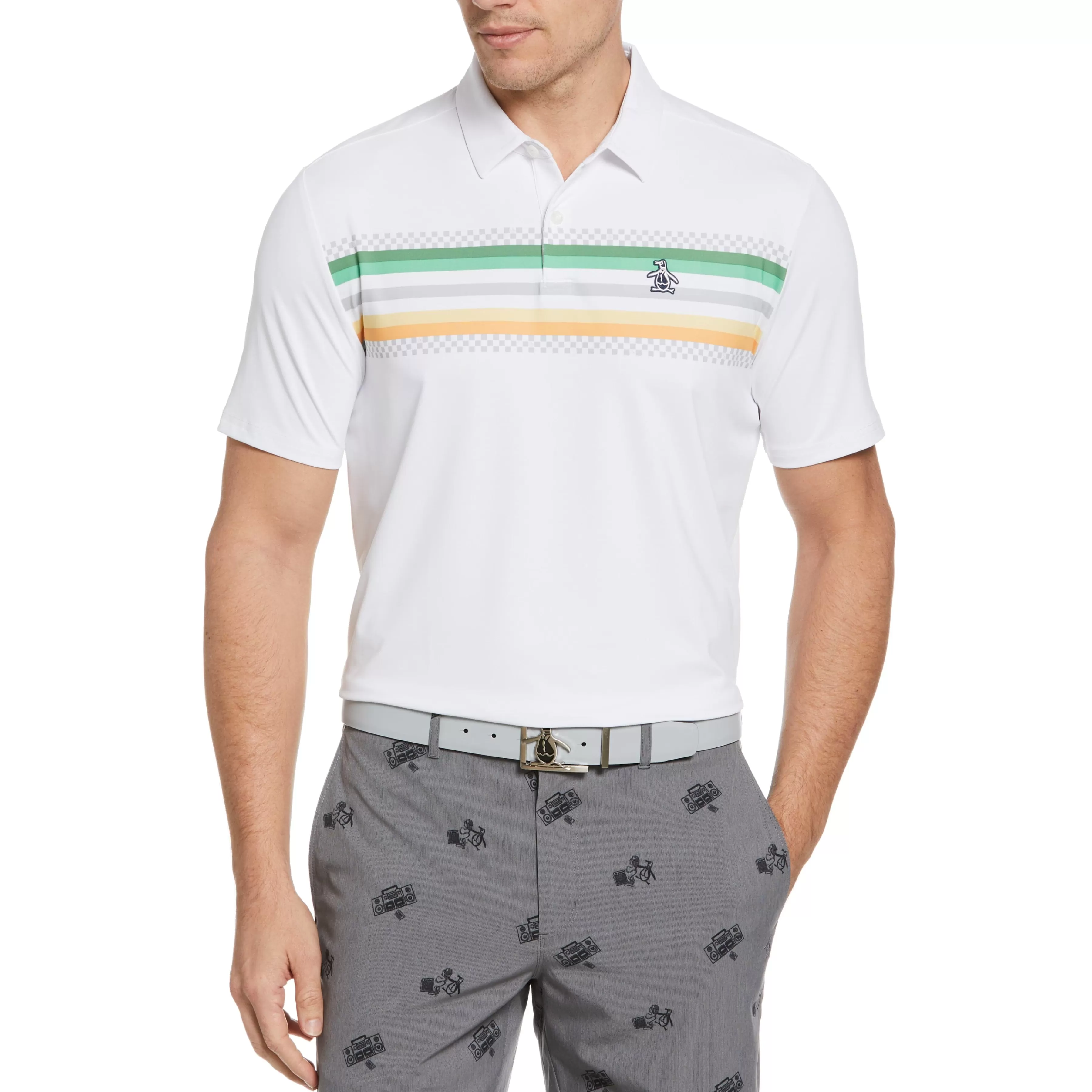 Cheap Engineered Coastal Ombre Print Golf Polo Men Polos