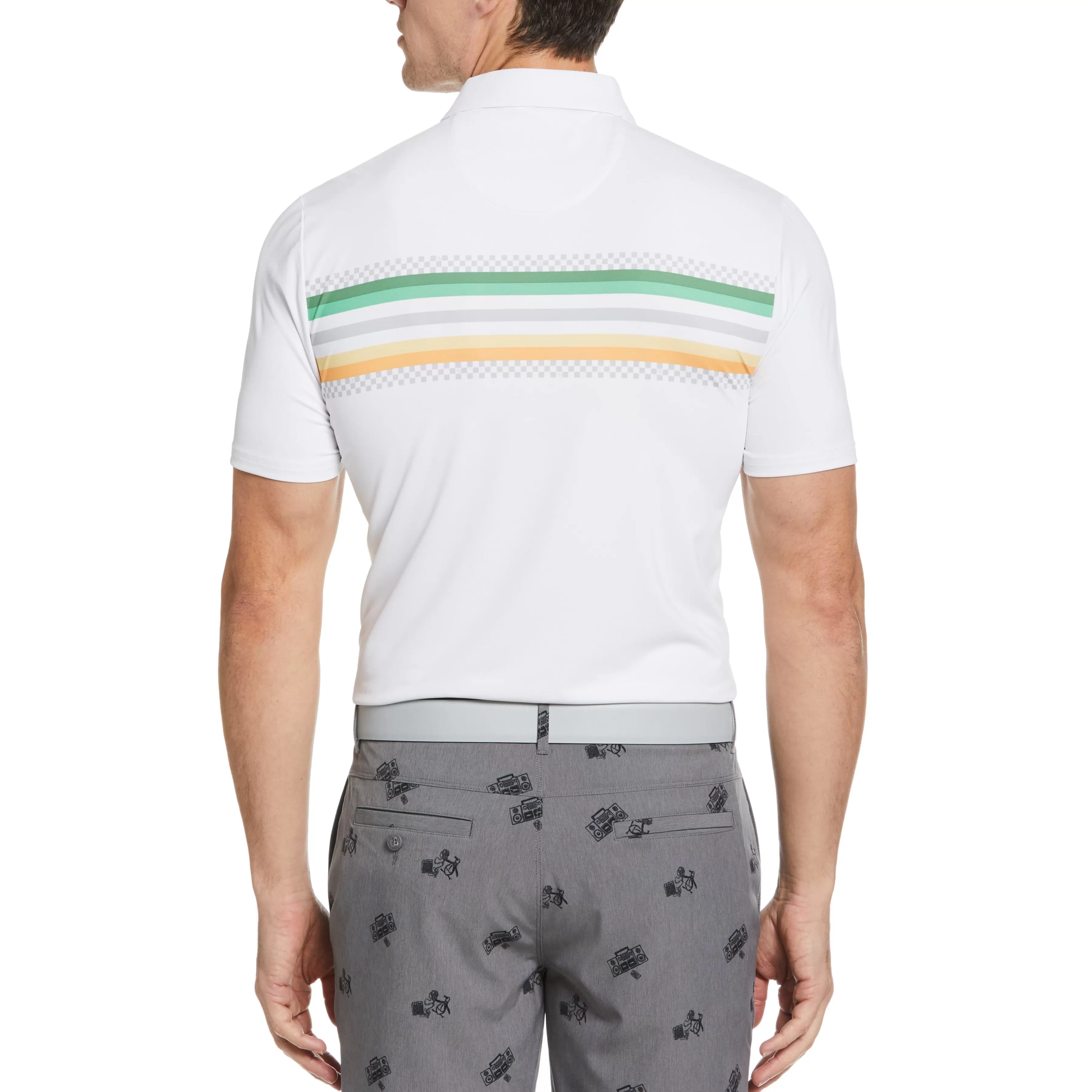 Cheap Engineered Coastal Ombre Print Golf Polo Men Polos
