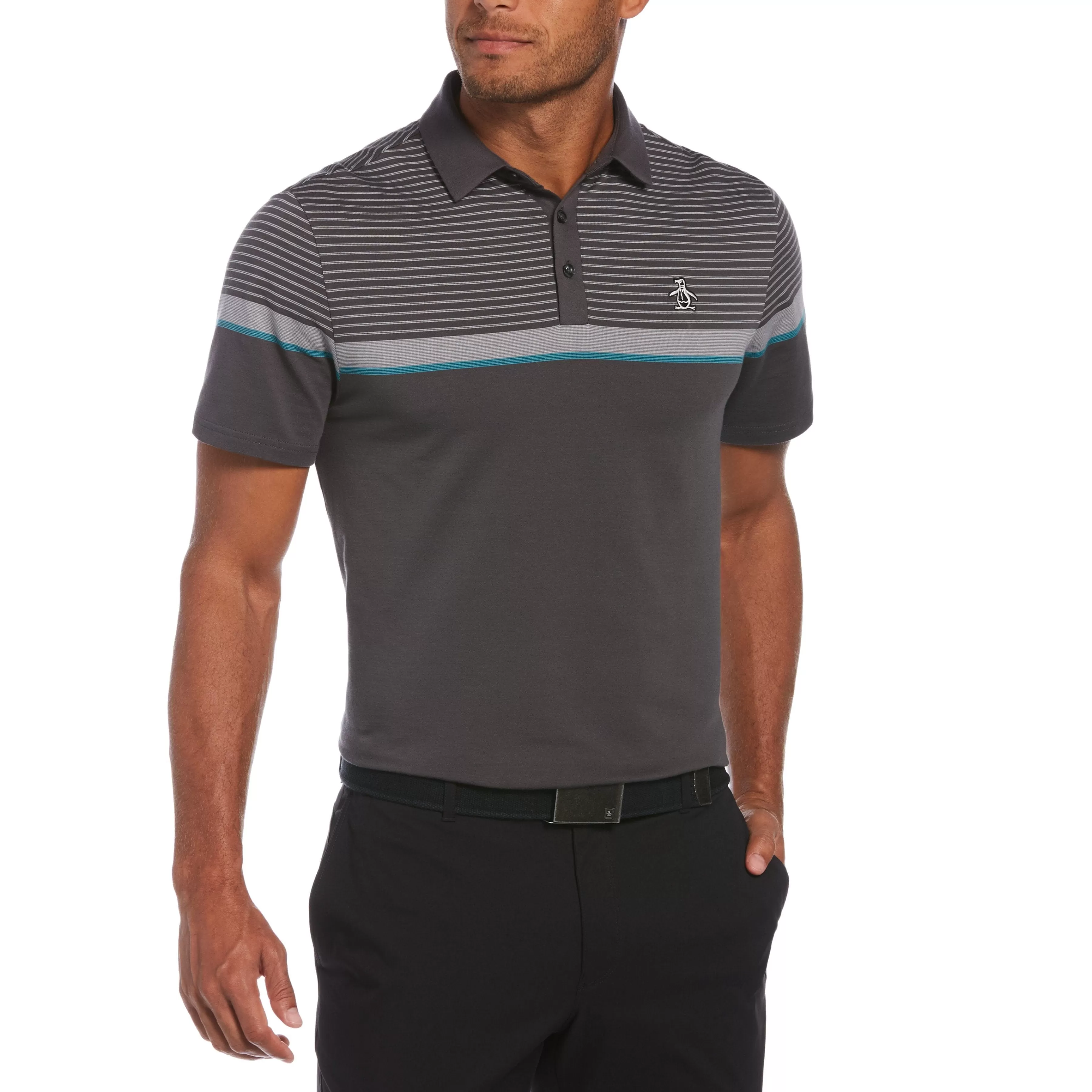Outlet Engineered Fine Line Stripe Golf Polo Shirt Men Polos