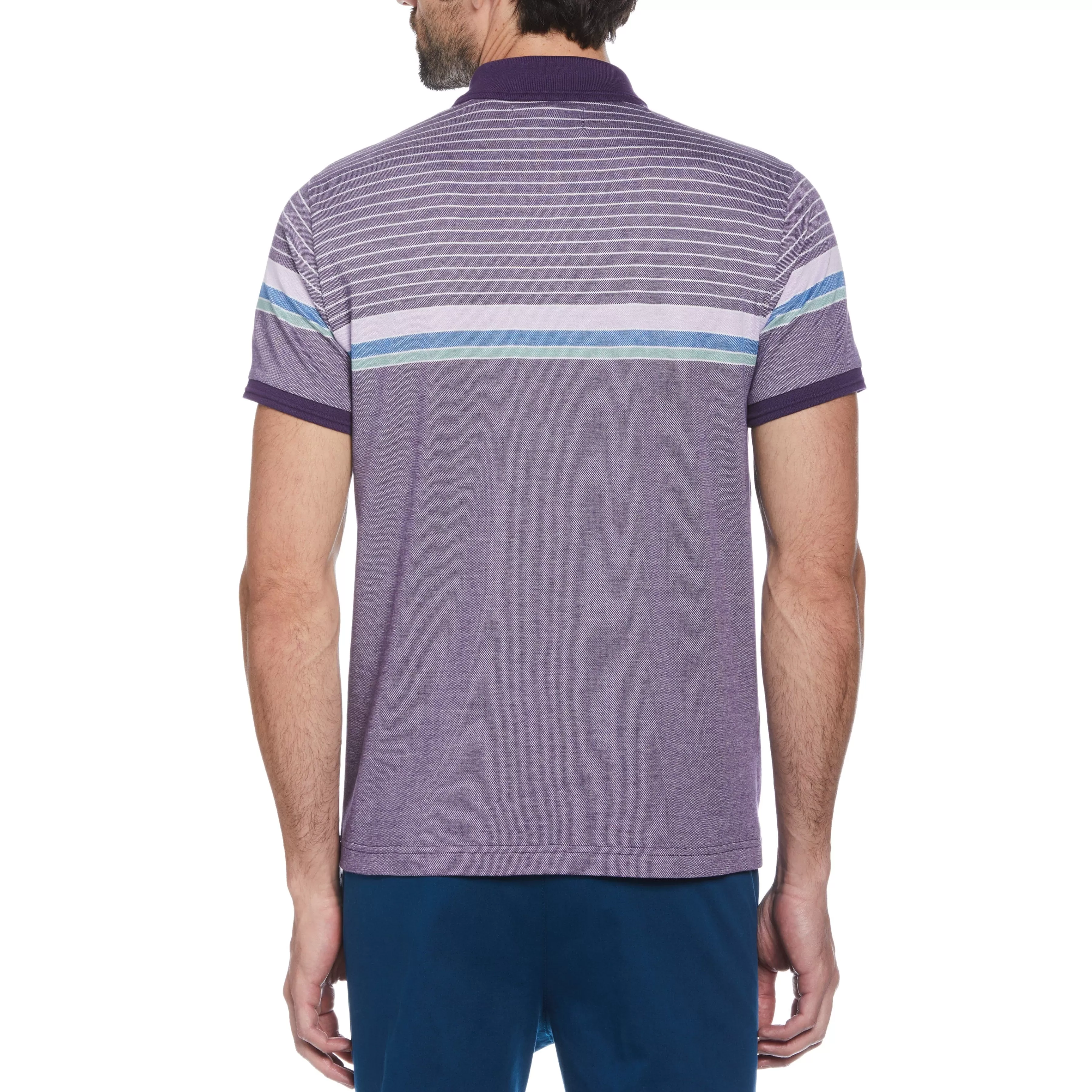 Cheap Engineered Stripe Birdseye Polo Men Polos